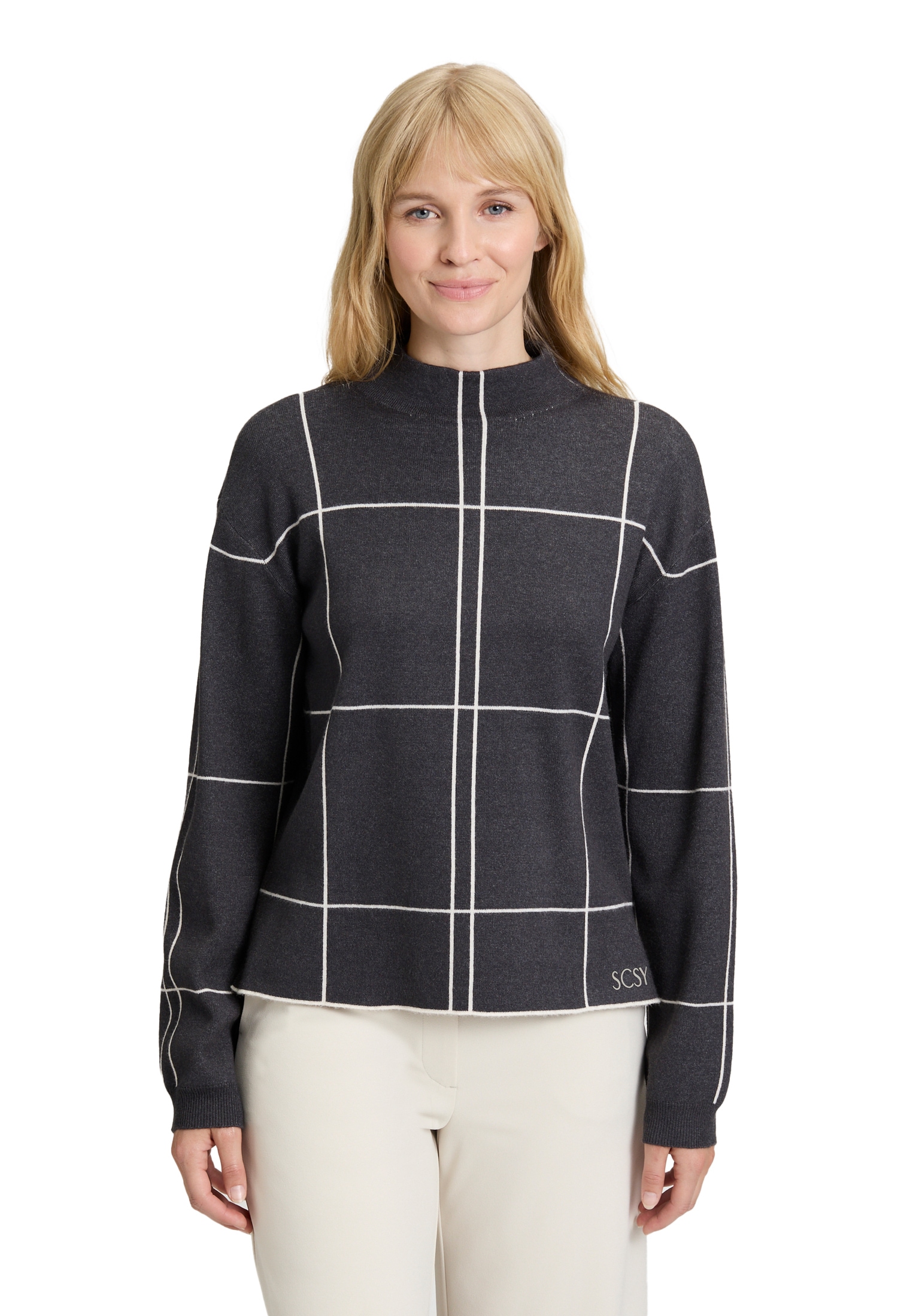 Betty Barclay Strickpullover "Betty Barclay Damen Strickpullover kariert", günstig online kaufen