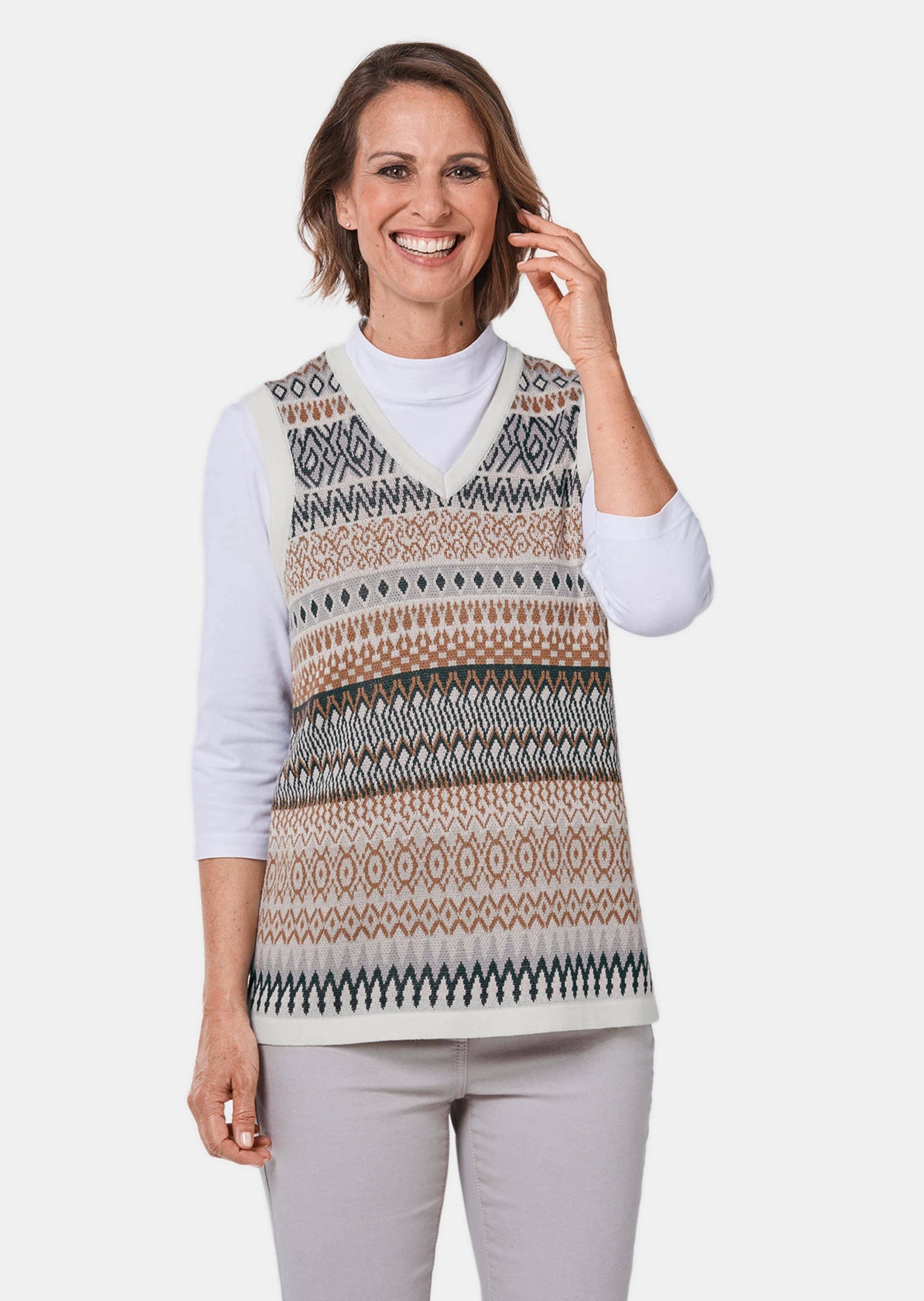 GOLDNER Pullunder "Kurzgröße Kurzgröße - Wunderschöner Pullunder mit Jacqua günstig online kaufen