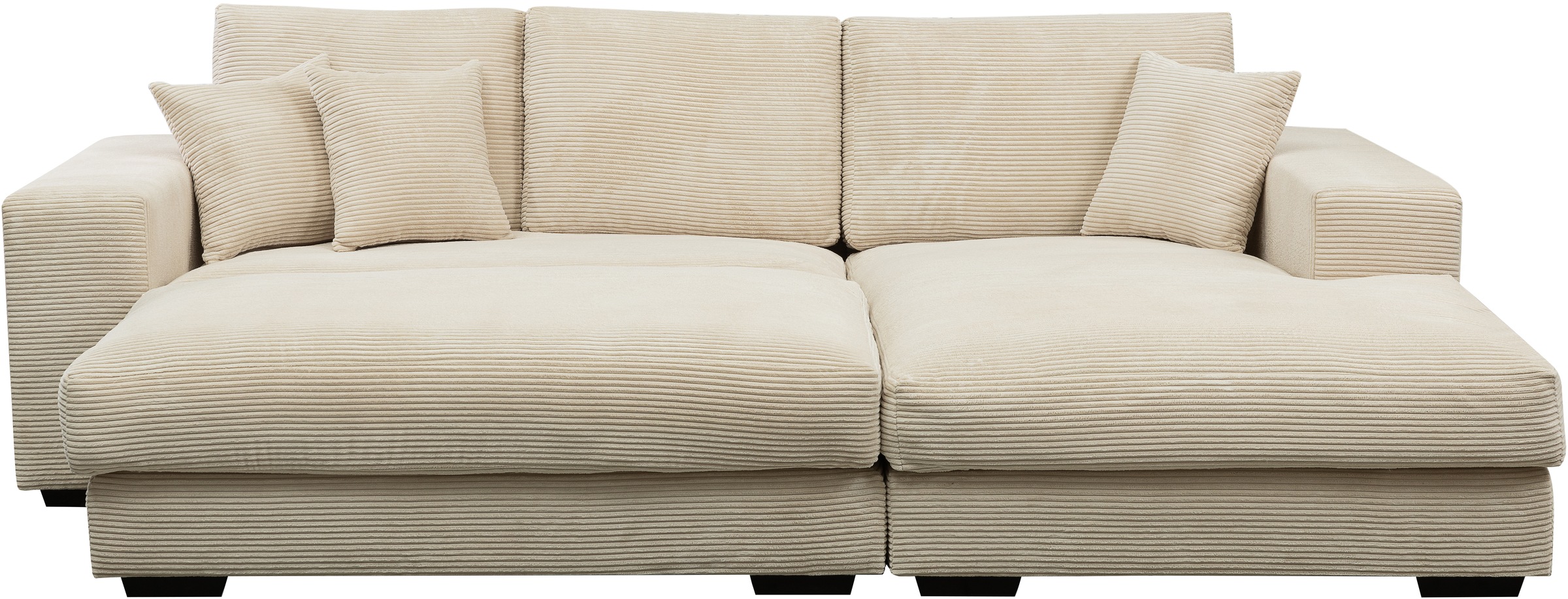 WERK2 Polstergarnitur "Eden L-Form + Hocker. Mega Couch Breite 286cm, Cord" günstig online kaufen
