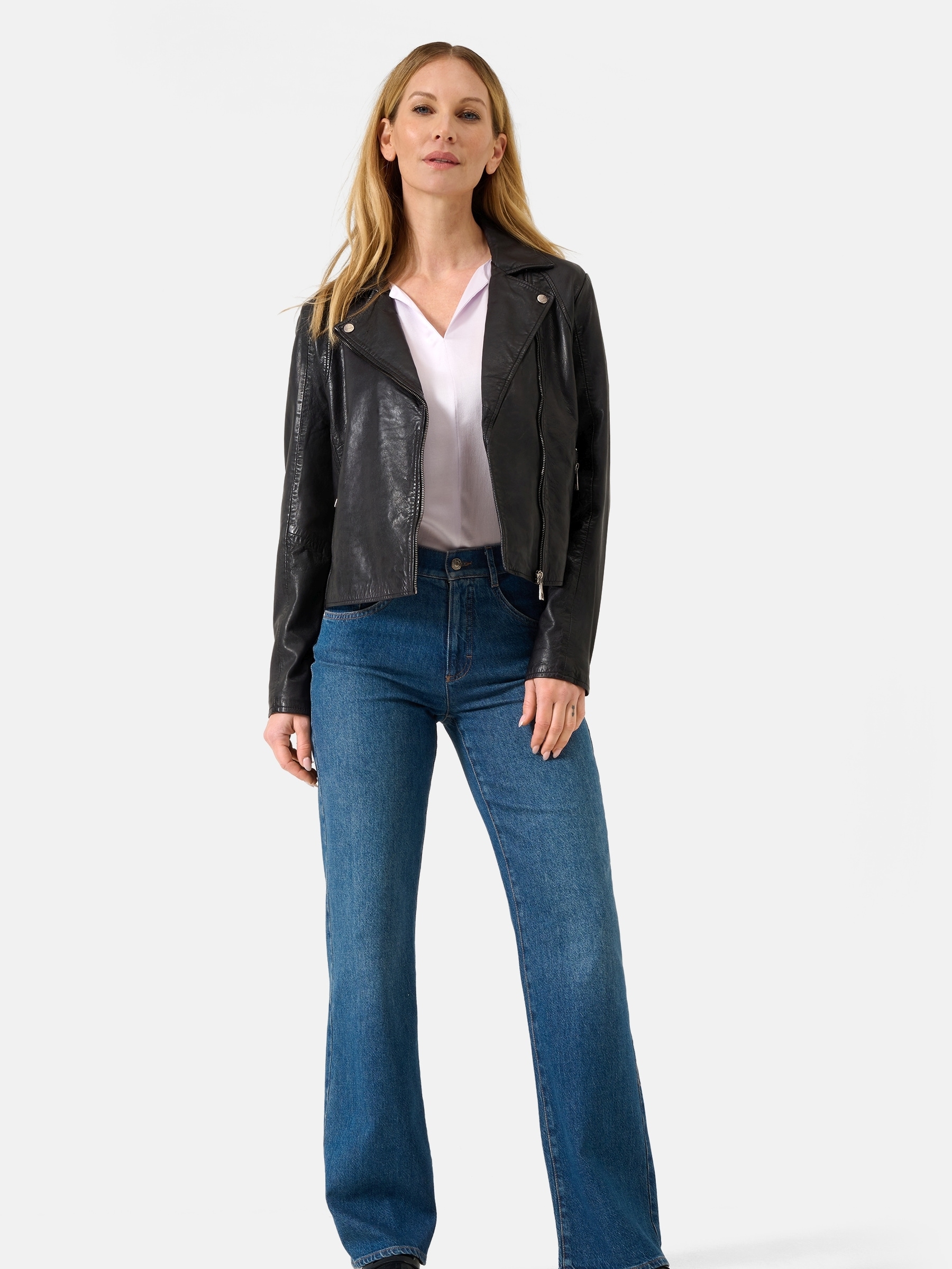RICANO Bikerjacke »Lederjacke Antonia« Handgefertigt aus echtem Leder