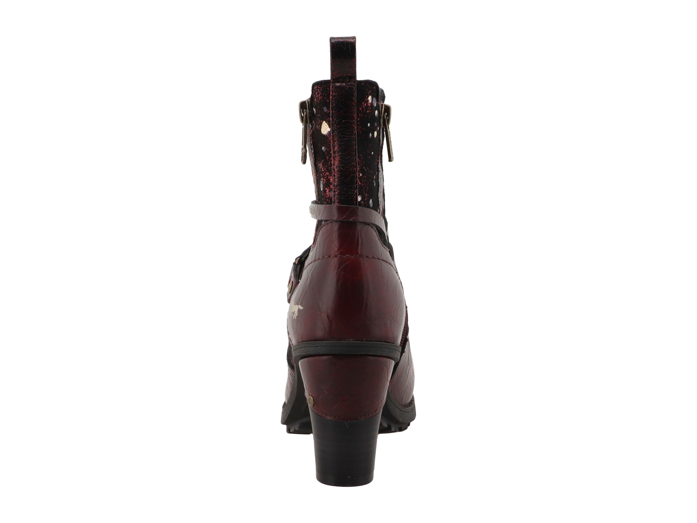 Mustang Shoes Stiefelette »Stiefel«  Blockabsatz, Boots mit Zierreißverschluss und Nieten