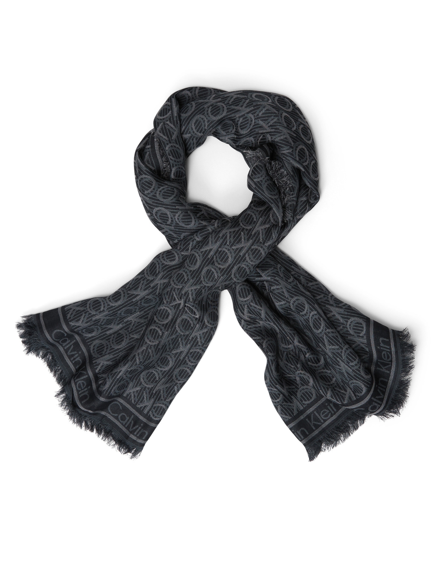 Calvin Klein Modeschal "Monogram Jaquard Schal" Mit Markenlogoprint günstig online kaufen