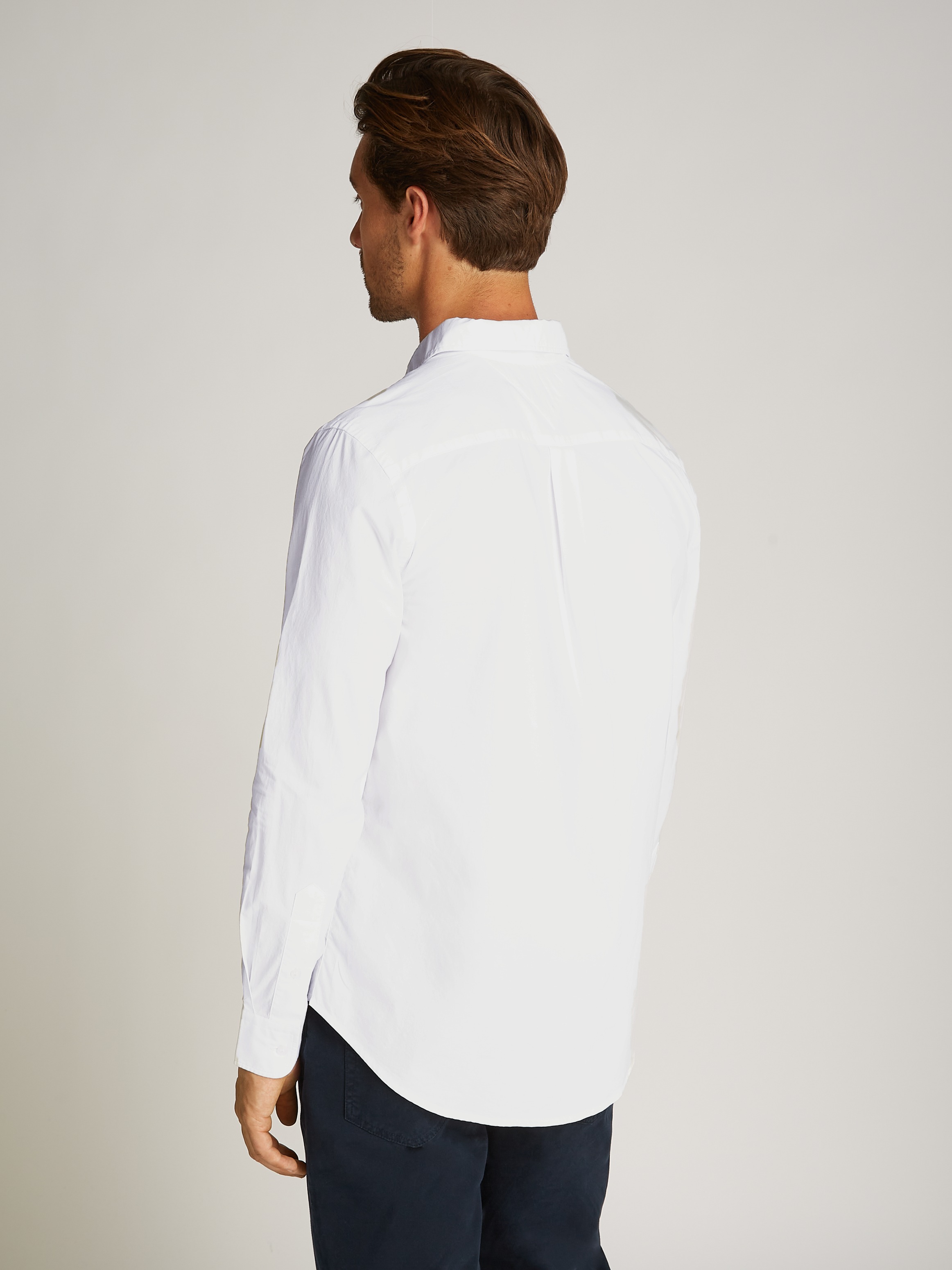 Tommy Hilfiger Businesshemd »FLEX POPLIN KENT COLLAR SF SHIRT«, mit Logostickerei