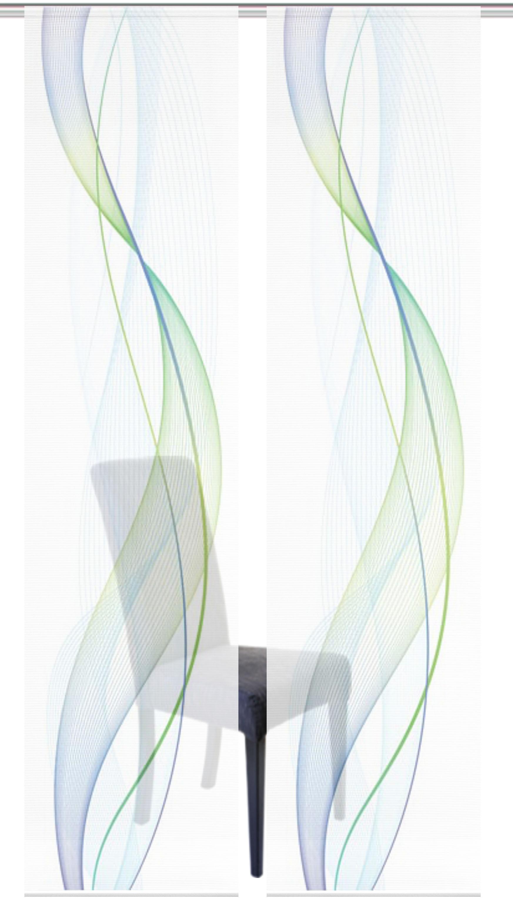 Thumbnail - Vision S Schiebegardine "2ER SET HEIGHTS" Paneelwagen 2 Stk. tlg. HxB: 260x60, Schiebevorhang 2er Set Digitaldruck