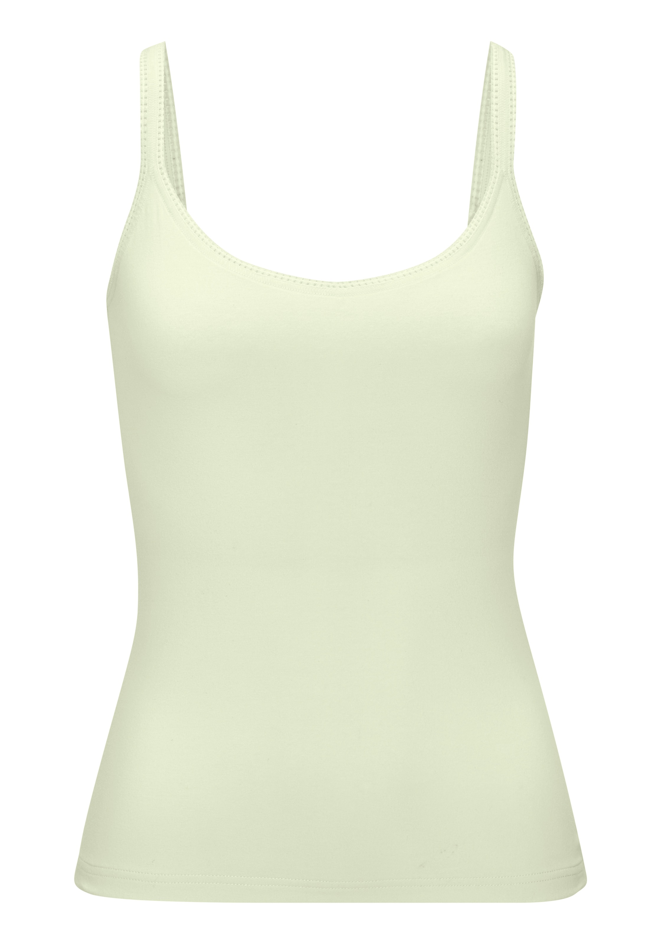 LASCANA Spaghettitop 2er Pack,  schön gerundeter Ausschnitt, verstellbare Träger