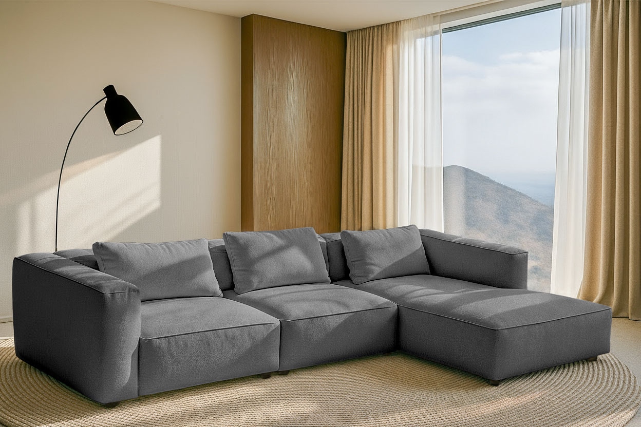 Home affaire Ecksofa "Tvinnet" Breite 317 cm, extra tiefe Sitzfläche, kubis günstig online kaufen