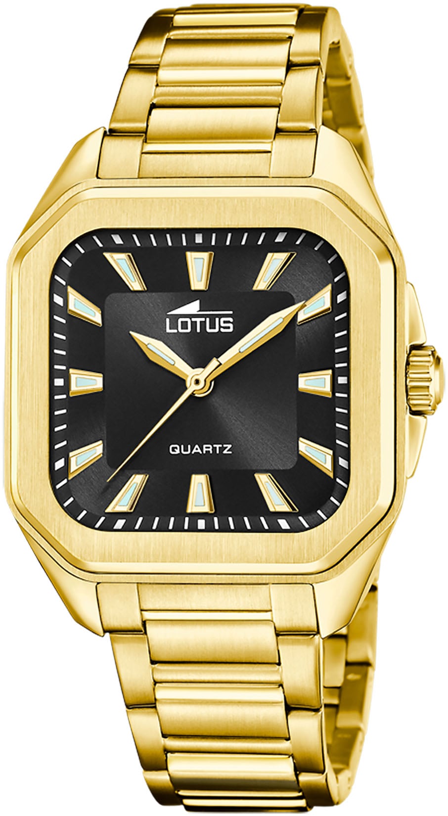 Lotus Quarzuhr »Square«, Armbanduhr, Damenuhr, Edelstahlarmband, analog