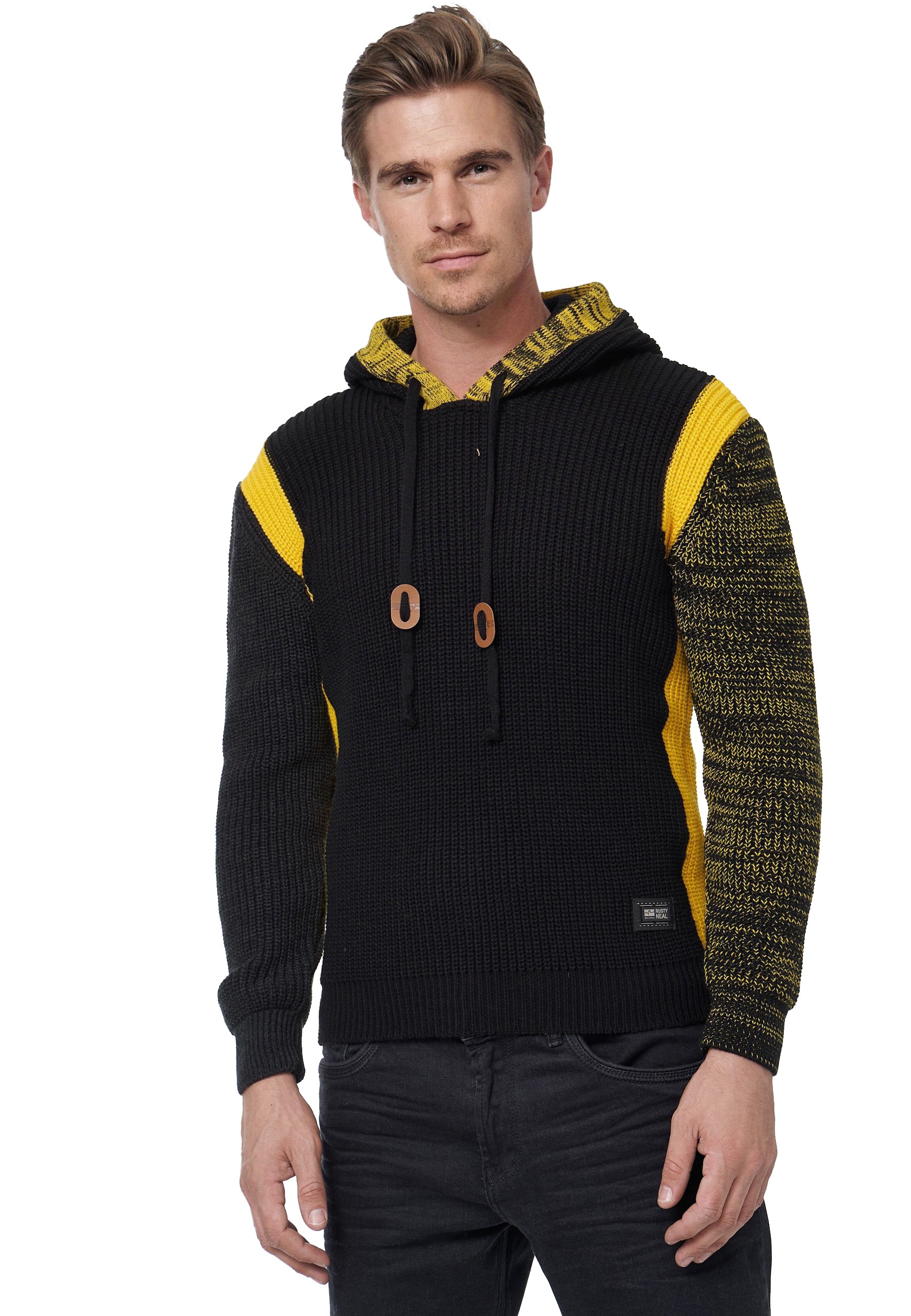 Rusty Neal Strickpullover, mit Kontrast-Details günstig online kaufen