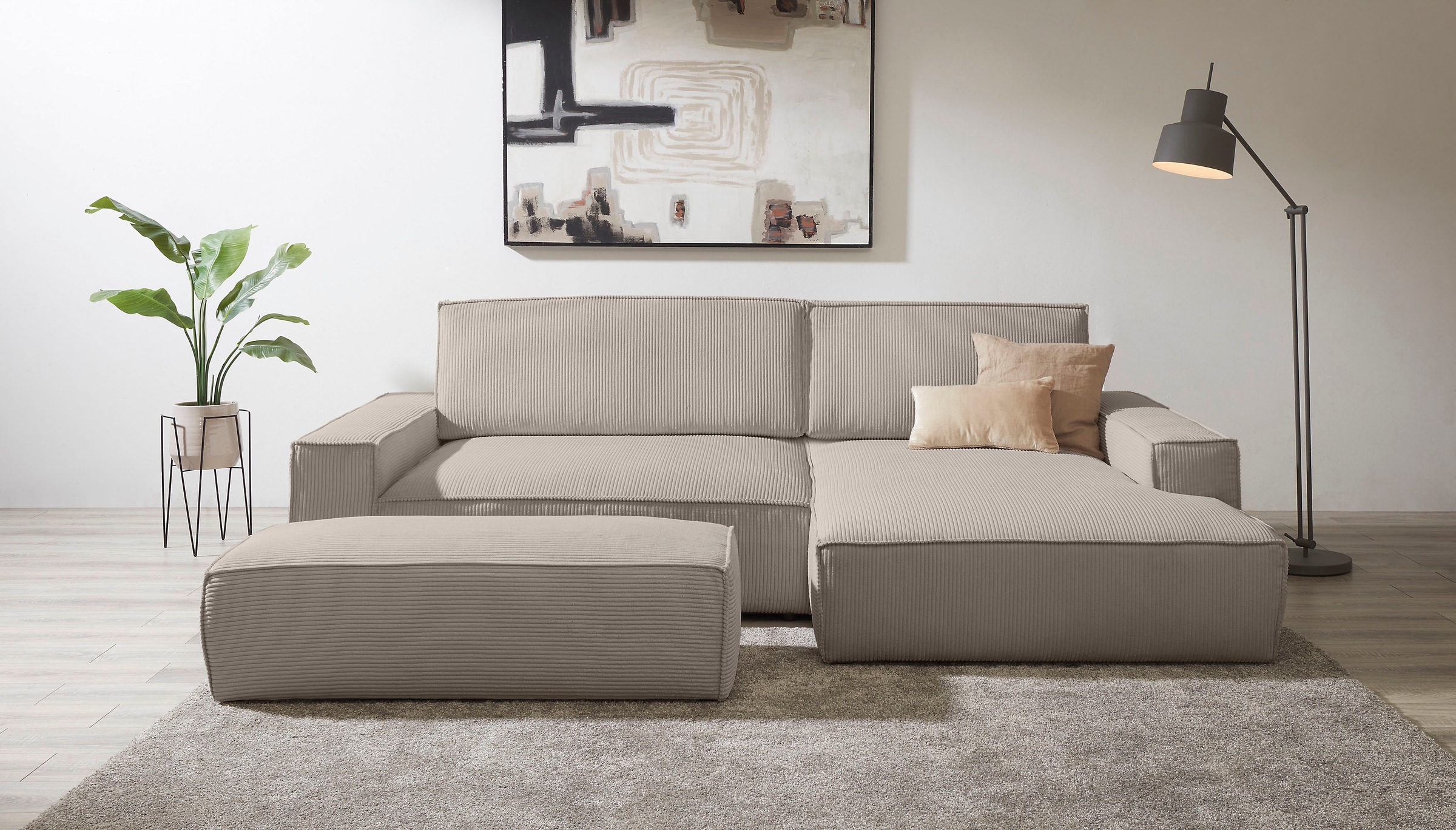 Home affaire Polsterecke "NEU: SHERWOOD XXL tief, L-Form mit Schlaffunktion günstig online kaufen