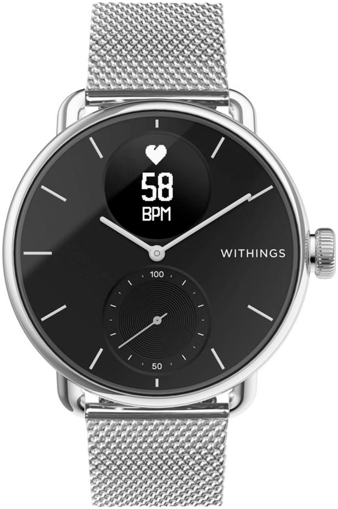 Withings Smartwatch-Armband »Wristband Mesh Loop 18mm für ScanWatch/2 38mm und ScanWatch Light« Move, Steel HR 36mm - Material: Edelstahl und PVD-Beschichtung