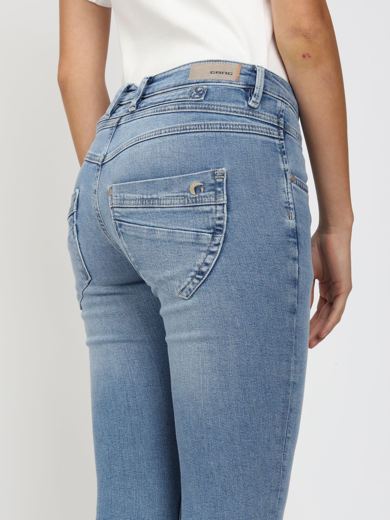 GANG Skinny-fit-Jeans »94MEDINA« mit halbverdeckter Knopfleiste