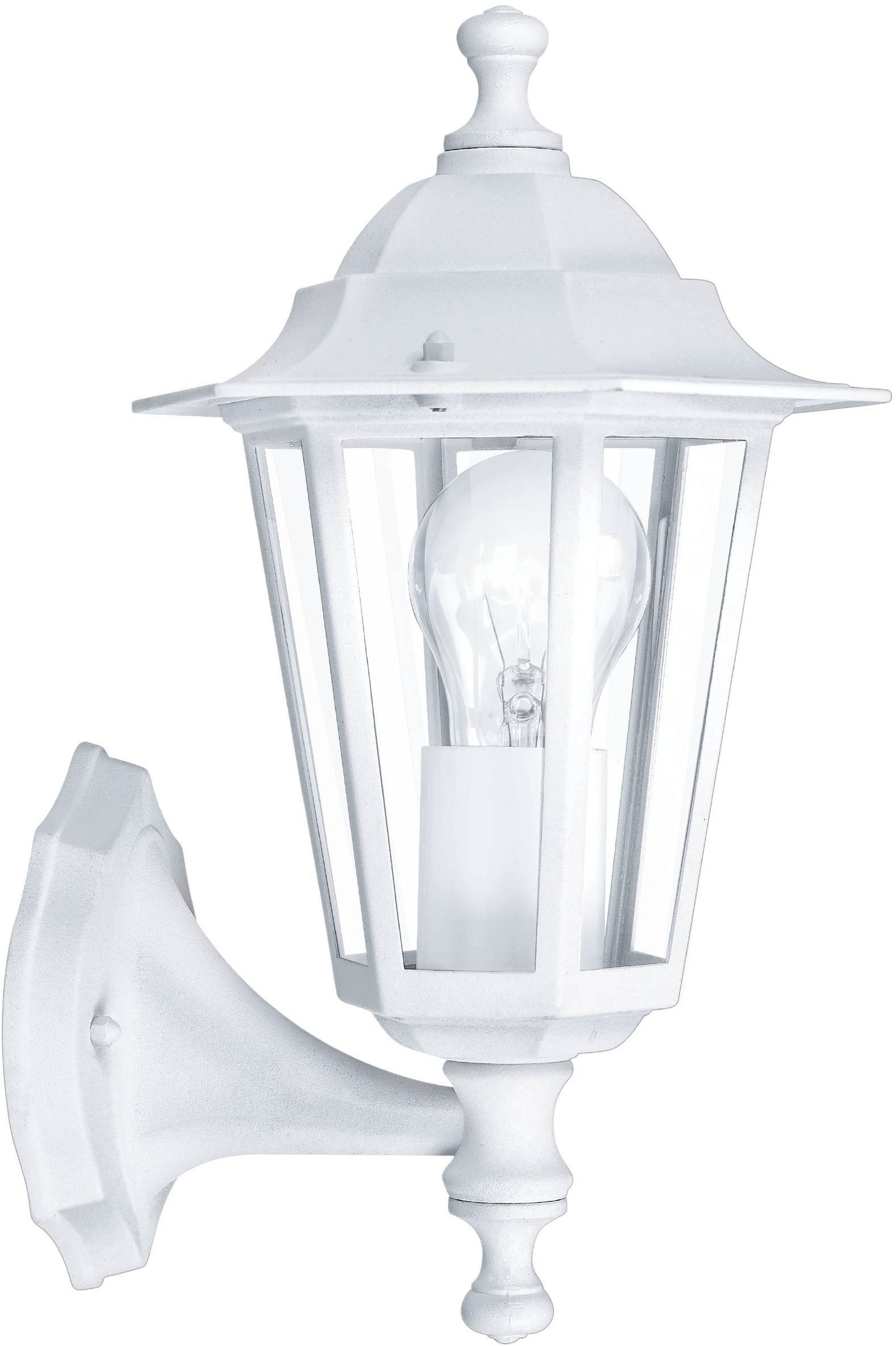 EGLO LED Wandleuchte »LATERNA 5 L16,5 x H32 x AL23 cm, Wandlampe für den Außenbereich«, 1 flammig, Leuchtmittel E27 | ohne Leuchtmittel, Außen-Wandlampe, 1 flammig, aus Aluguss und Glas, E27, IP44