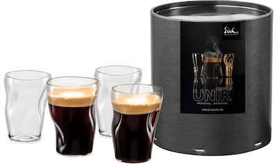 Espressoglas »UNIK«, (Set, 4 tlg., 4 Espressogläser in Geschenkröhre), Espressoglas,...