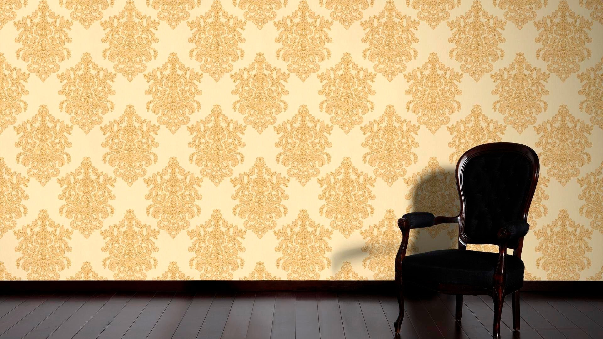 living walls Vliestapete »Hermitage«, Barock-ornamental-gemustert, Ornament Tapete Barock Metallic Tapeten Wohnzimmer Schlafzimmer Küche