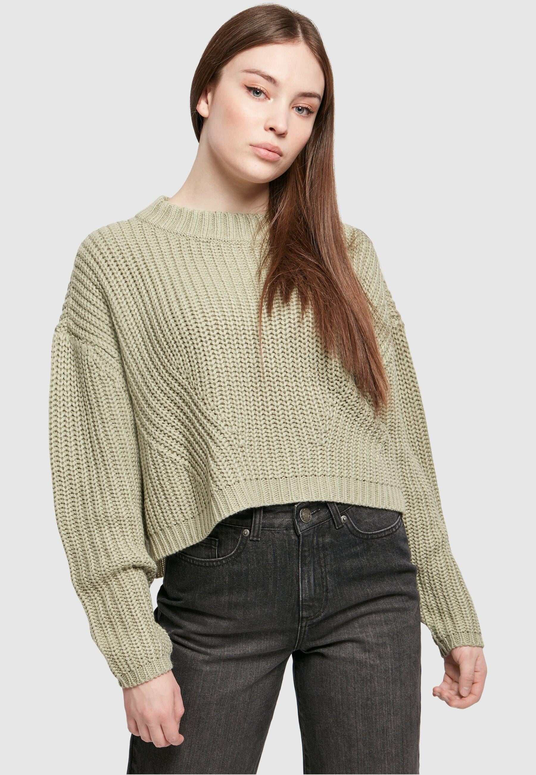URBAN CLASSICS Rundhalspullover »Urban Classics Damen Ladies Wide Oversize Sweater«, (1 tlg.)
