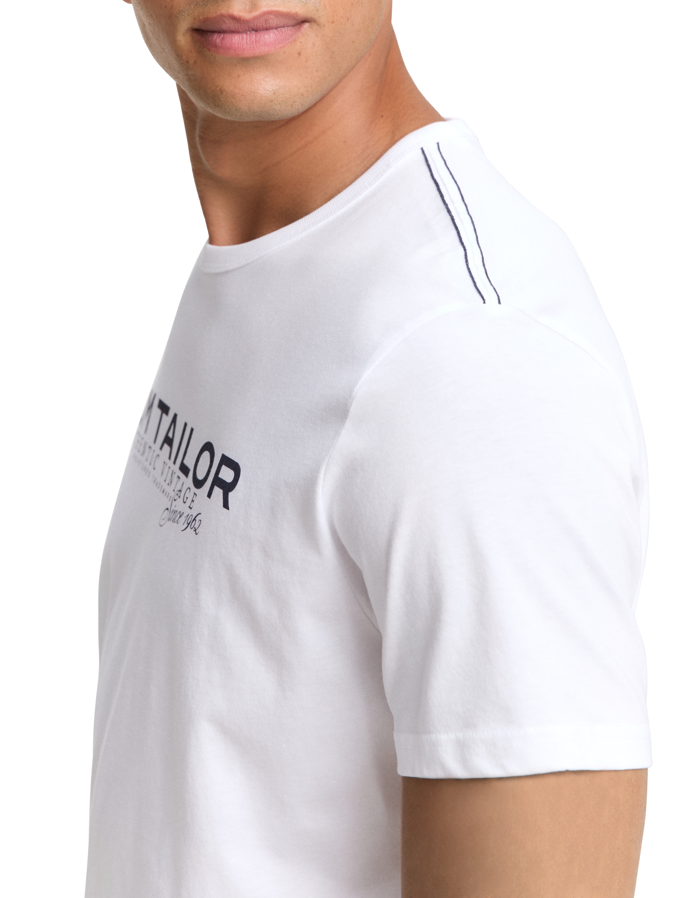 TOM TAILOR Rundhalsshirt, mit Logoprint