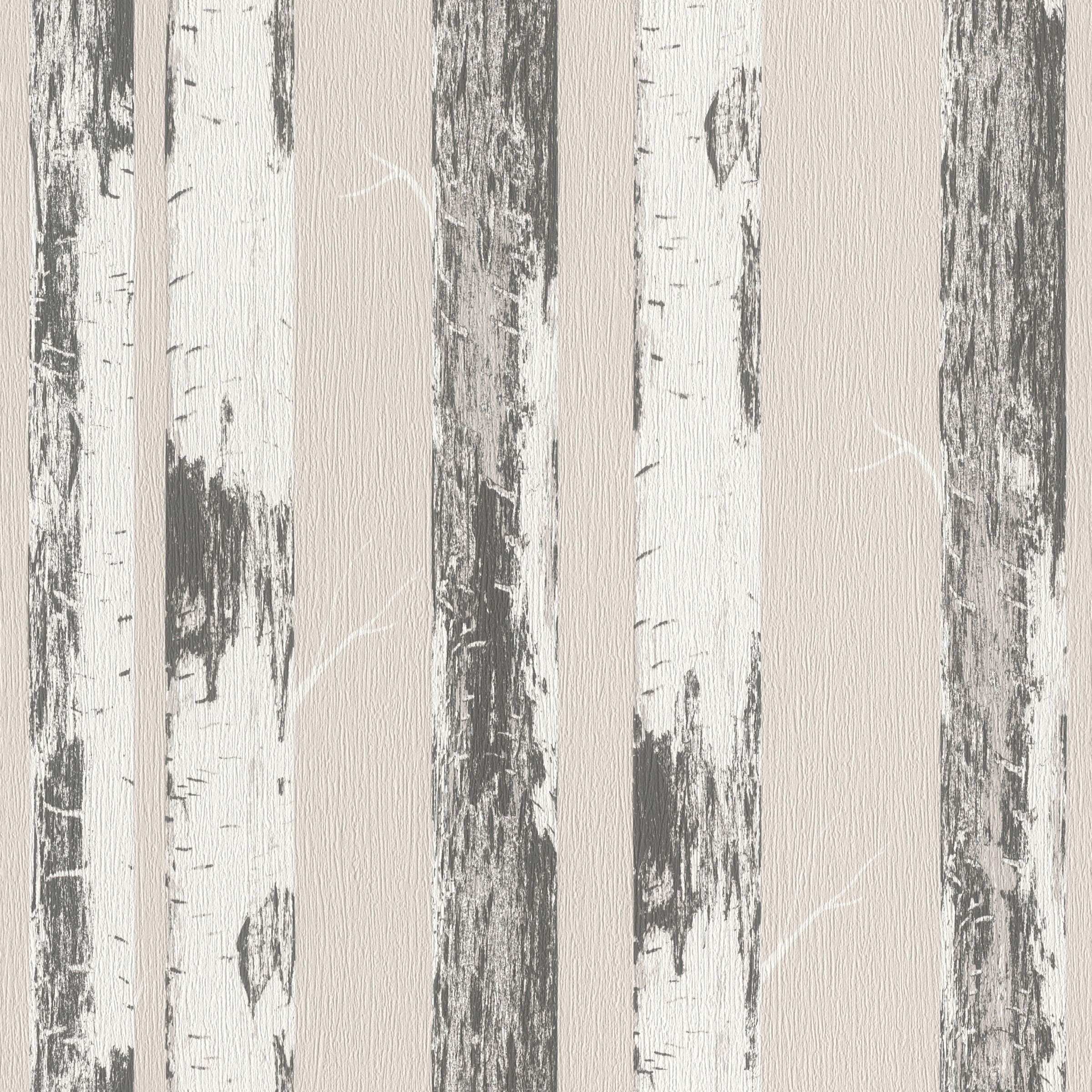 Rasch Papiertapete »mit Birkenstämmen«, Holz, Birkenwald