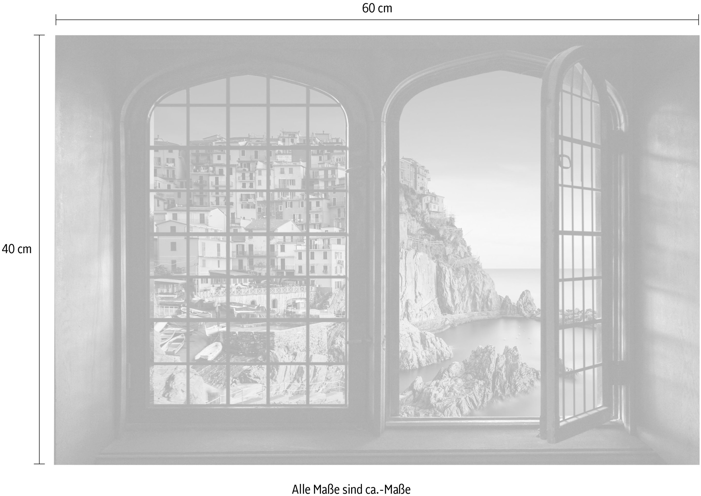 Thumbnail - queence Wandsticker "Italien" Wandsticker, Wandbild, selbstklebend, 3D, Fenster