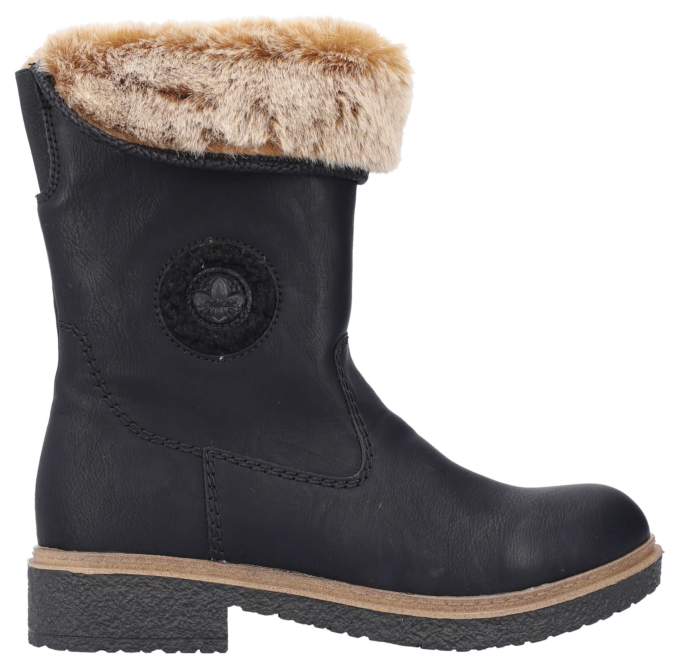 Rieker Winterstiefelette, Winterboots, Warmfutter, Blockabsatz, mit Innenreißverschluss