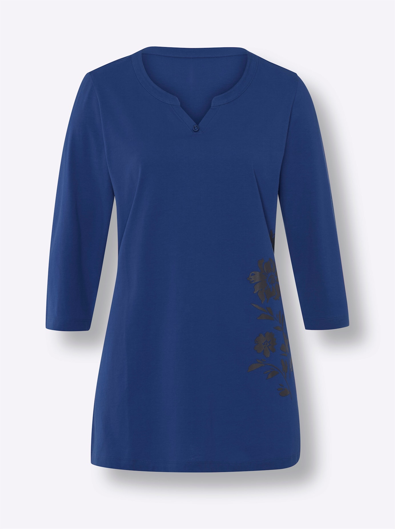 Damen Longshirt Royalblau Gr. 38 3