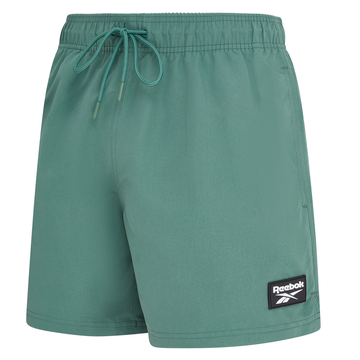 Badeshorts REEBOK "Ace", Herren, Gr. S, N-Gr, field grün, Microfaser, Obermaterial: 100% Polyester, Badehosen Badeshorts, mit kleinen Seitenschlitzen, Eingriff-Taschen seitlich