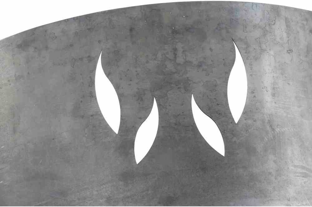Siena Garden Funkenschutzgitter »Feuerschalenaufsatz für Feuerschale XXL 55 cm«, (1 St.), Ø 53 cm, mit Flammendesign, Stahl silber/anthrazit