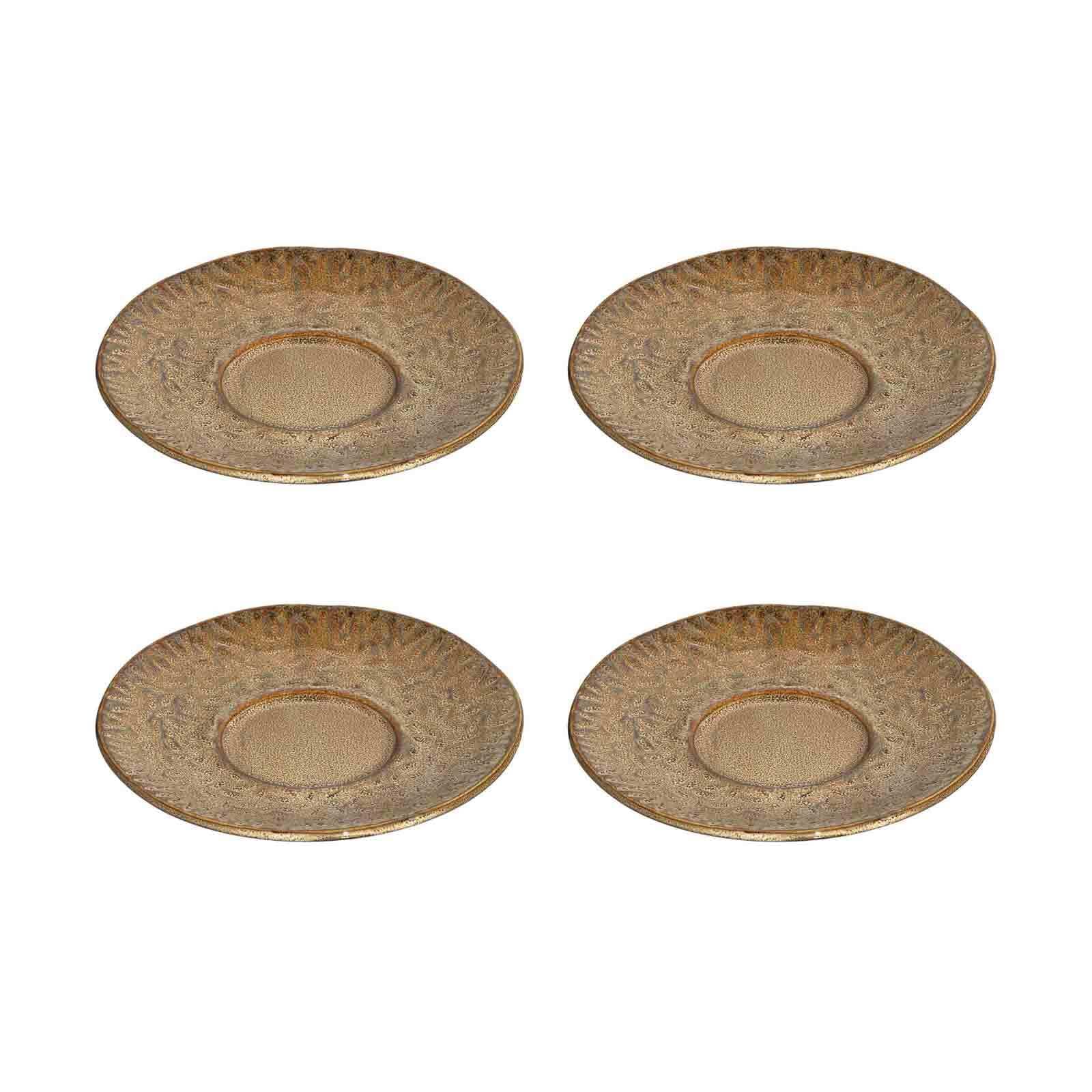 LEONARDO Untertasse "Untertassen Matera ø 15.0 cm 4er Set", braun, Speiseteller