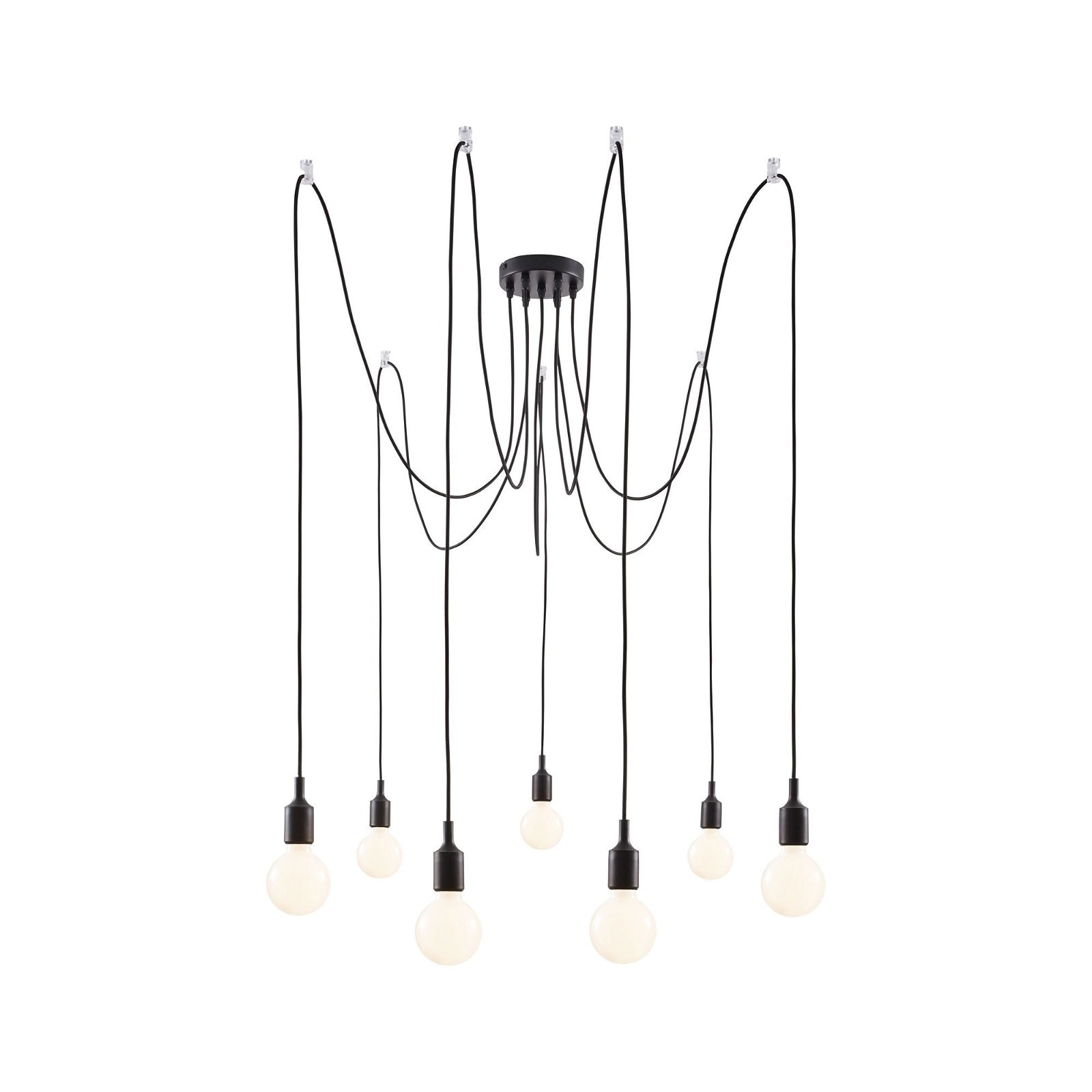 Paulmann Pendelleuchte »Neordic Ketil max.7x60W Schwarz 230V Silikon/Metall«, 7 flammig, Leuchtmittel E27 | ohne Leuchtmittel, E27