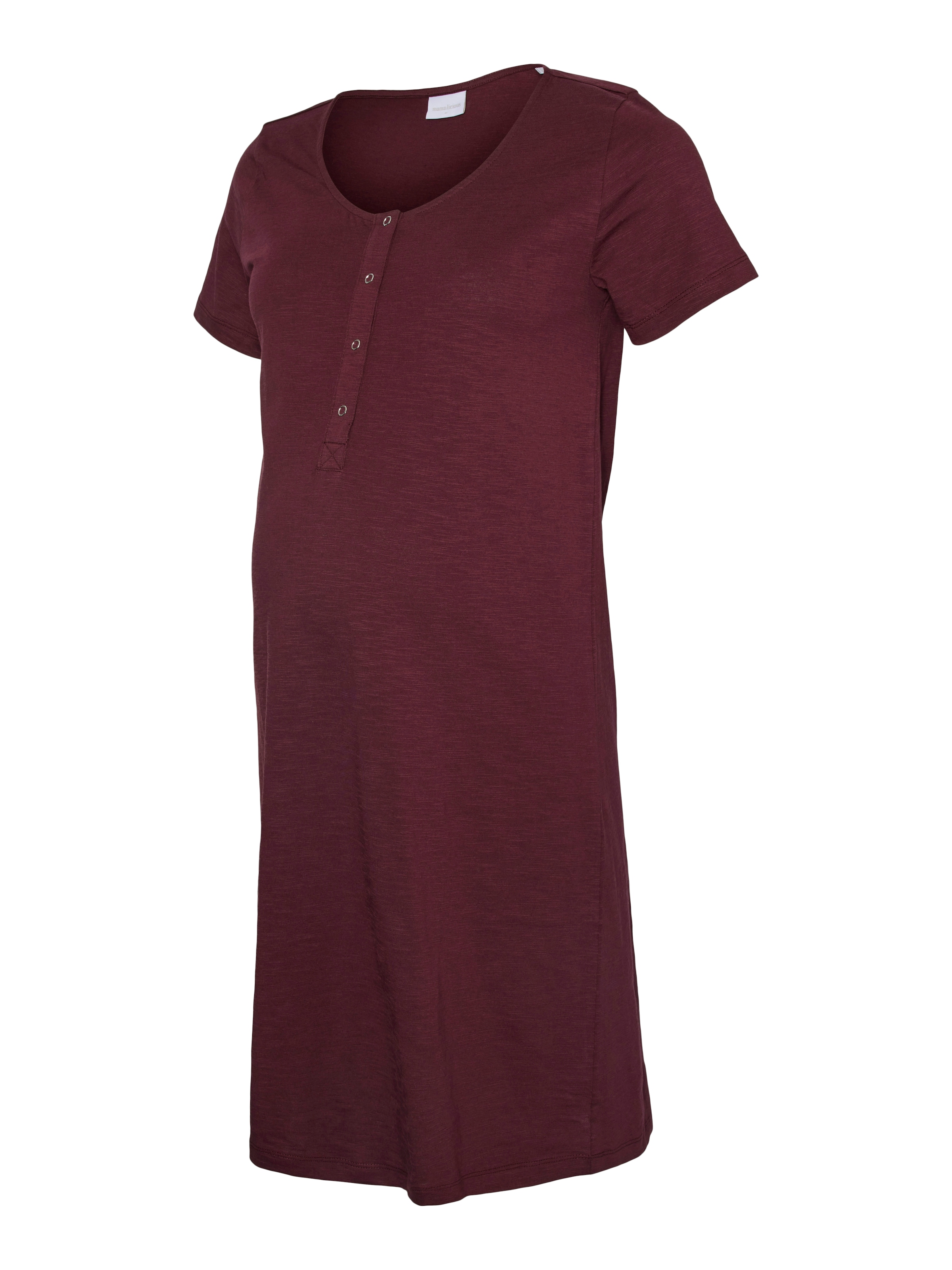 Mamalicious Umstandsnachthemd »MLMIRA SOLID JRS NIGHTGOWN 2F A. E. NOOS« Stillfunktion mit Knopfverschluss