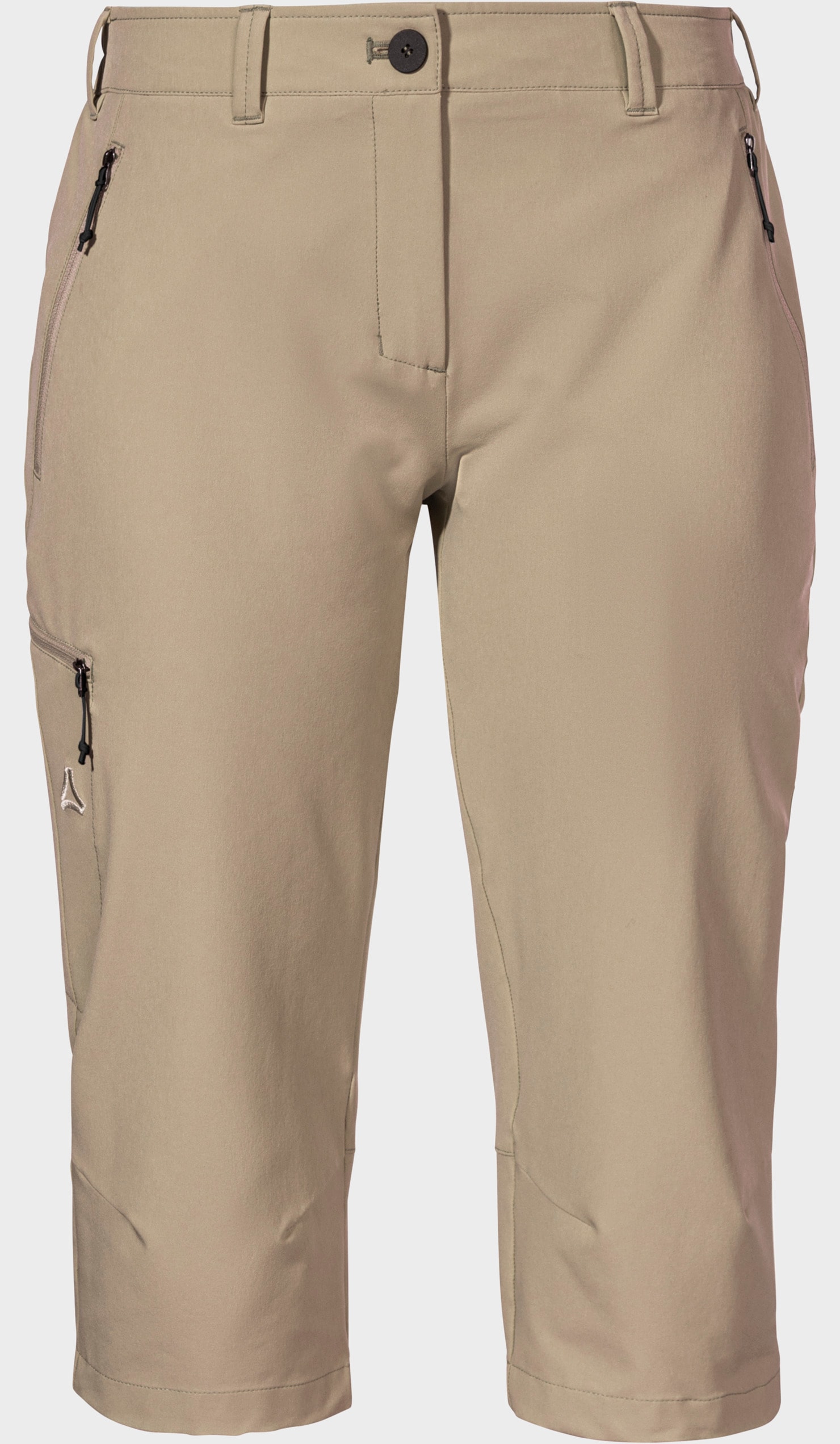 3/4-Hose SCHÖFFEL "Pants Style Chavuma WMN", Damen, Gr. 42, Normalgrößen, 4705, beige, Oberstoff: 91% Polyester, 9% Elasthan, Hosen