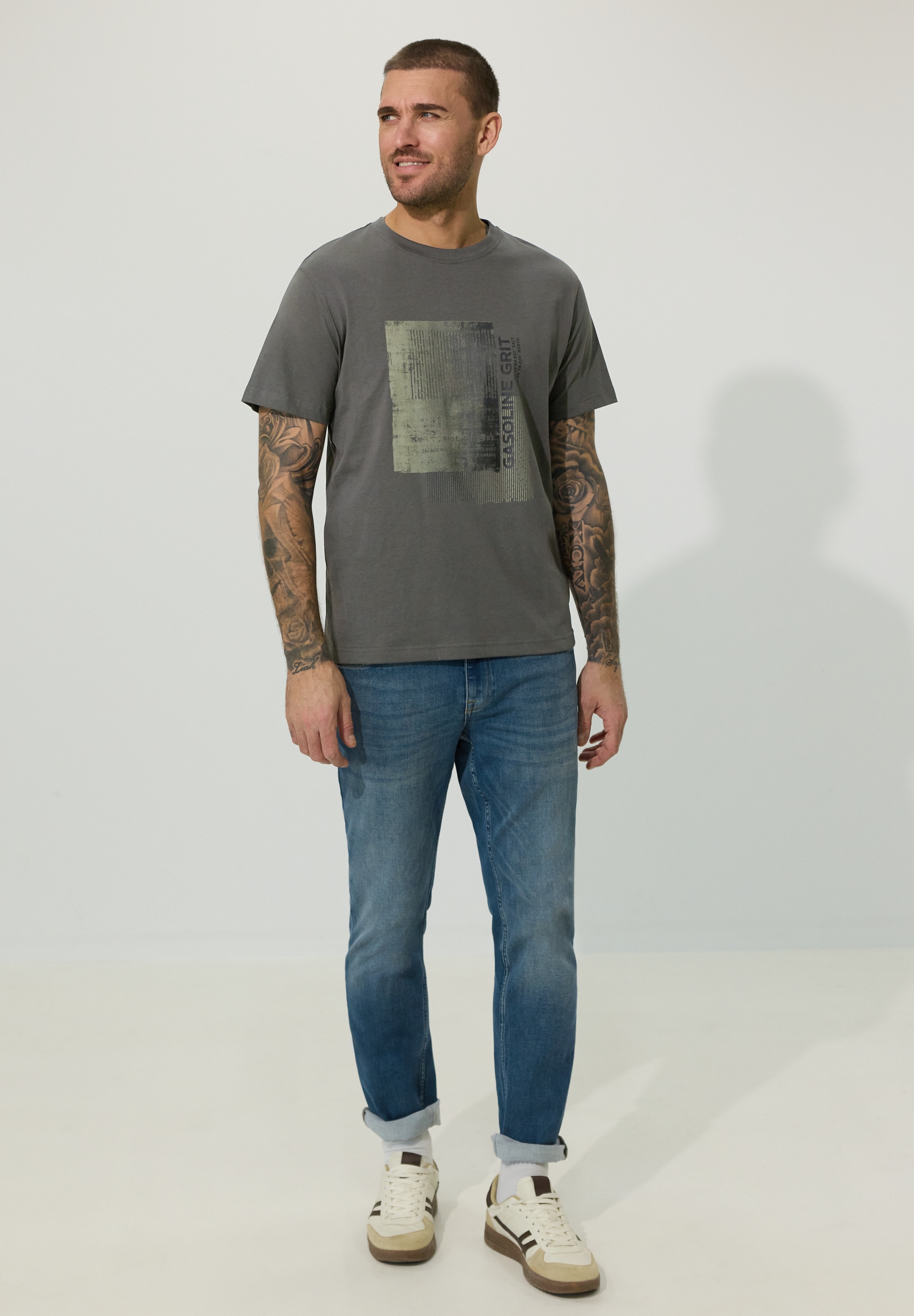 STREET ONE MEN T-Shirt mit Frontprint