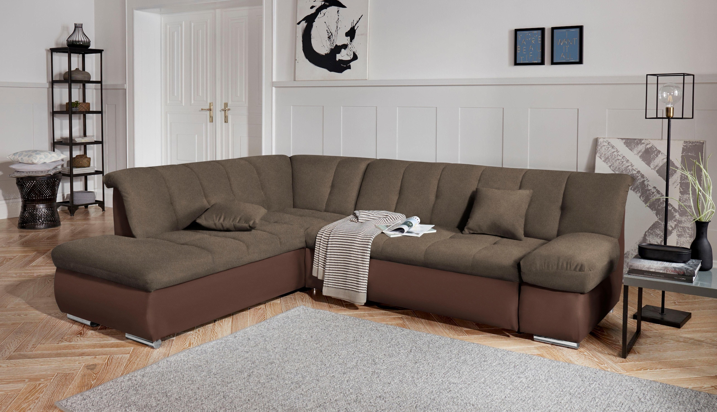 DOMO collection Ecksofa "Mona L-Form bequem und komfortabel, Breite 271cm, günstig online kaufen