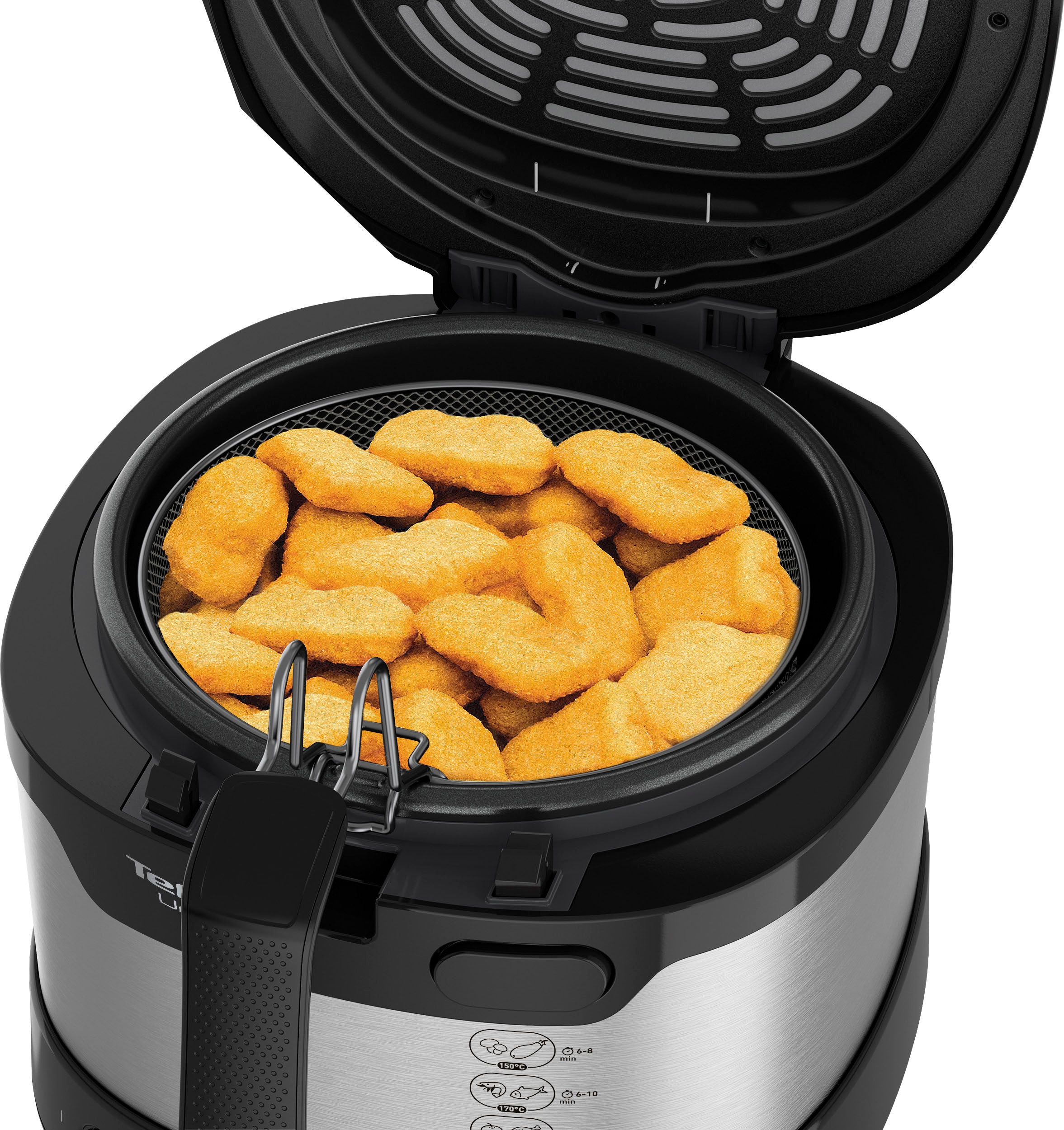 Tefal Fritteuse »UNO M Edelstahl«, 1600 W, Kapazität 1kg, Thermostat, Sichtfenster, Abtropfposition, FF215