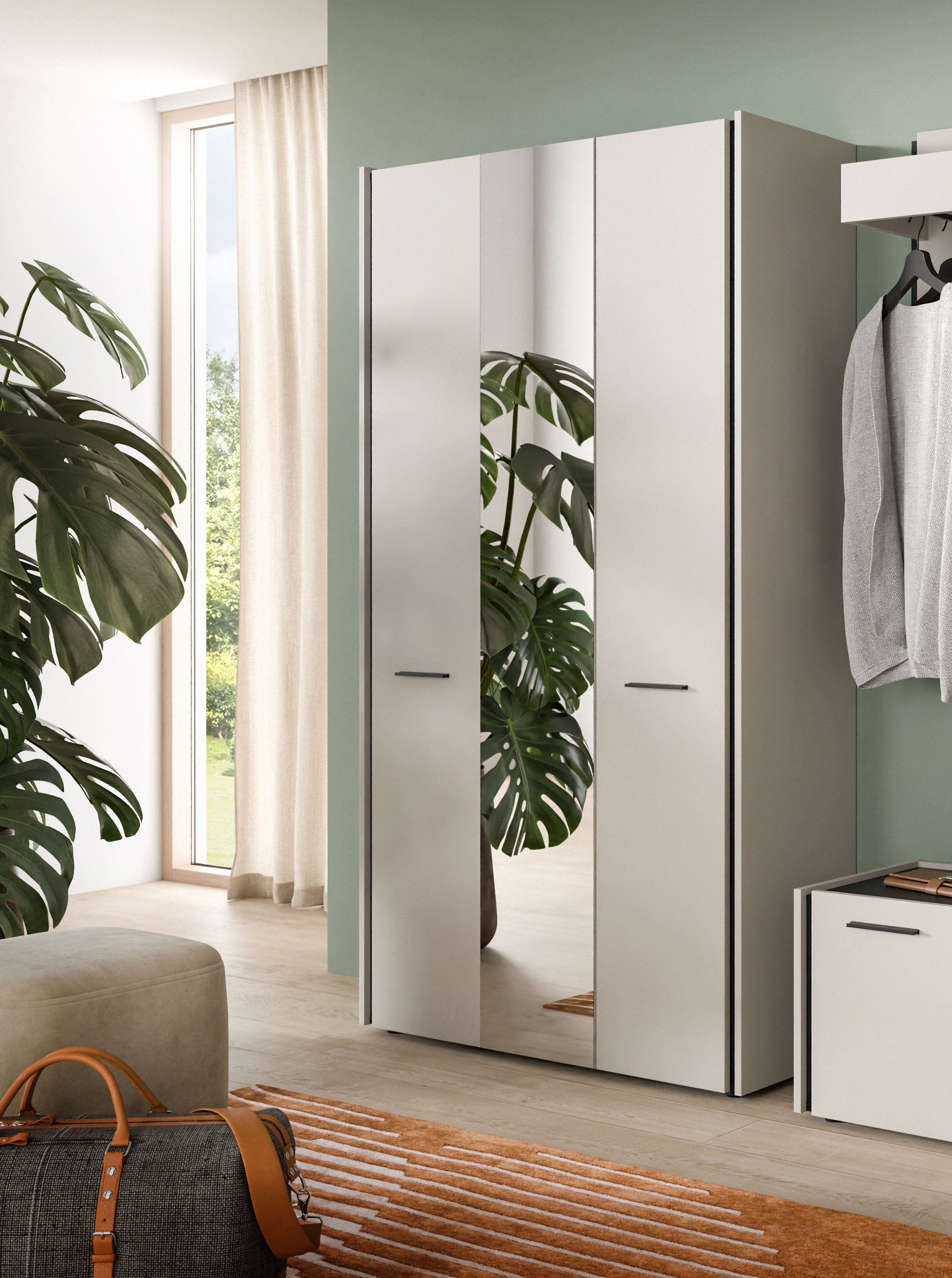 Home affaire Garderobenschrank "RAK, Breite 107 cm, viel Stauraum, 3 Türen, günstig online kaufen