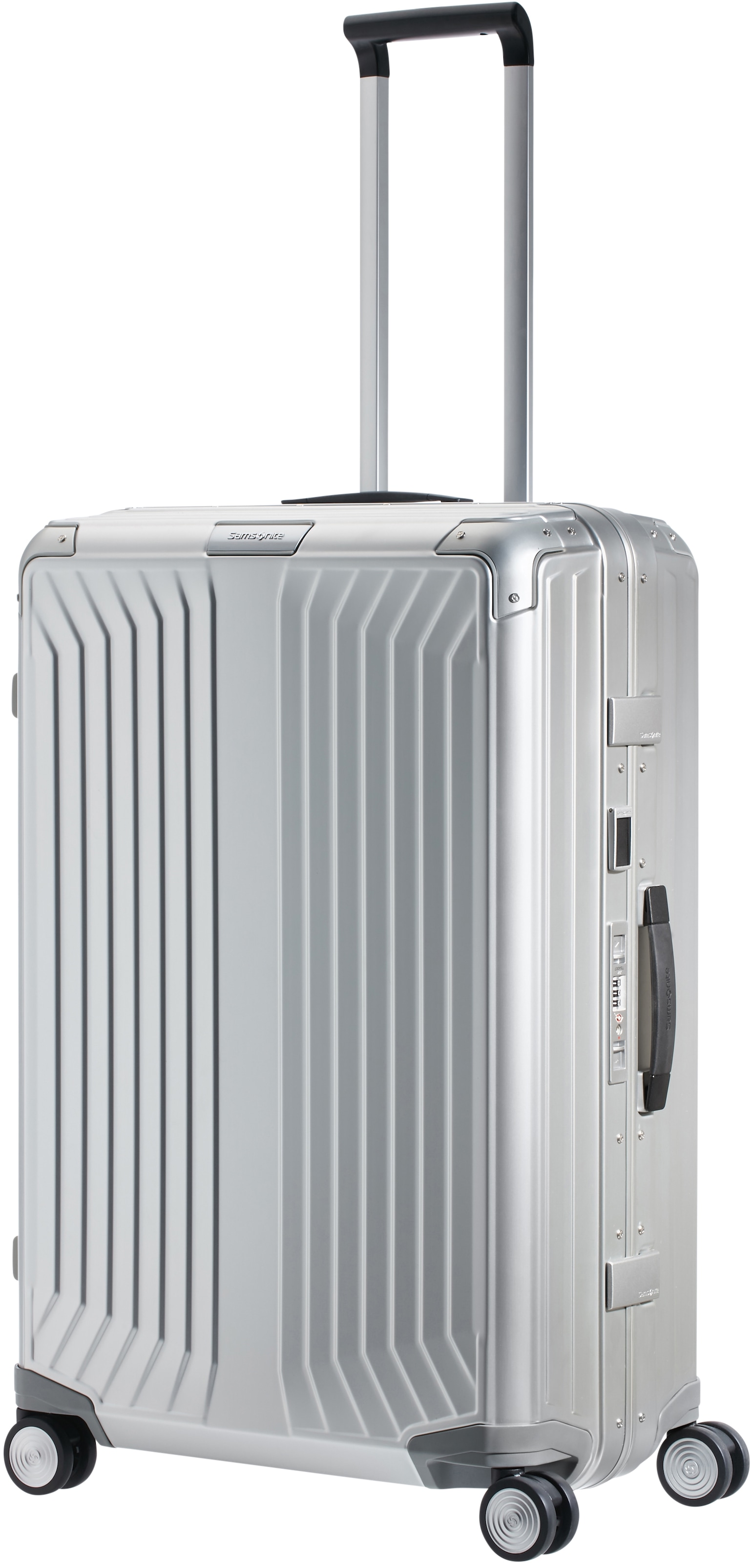 Samsonite Hartschalen-Trolley »LITE-BOX ALU«, 4 Rollen, Hartschalenkoffer Premium-Aluminium Großer-Koffer TSA-Zahlenschloss