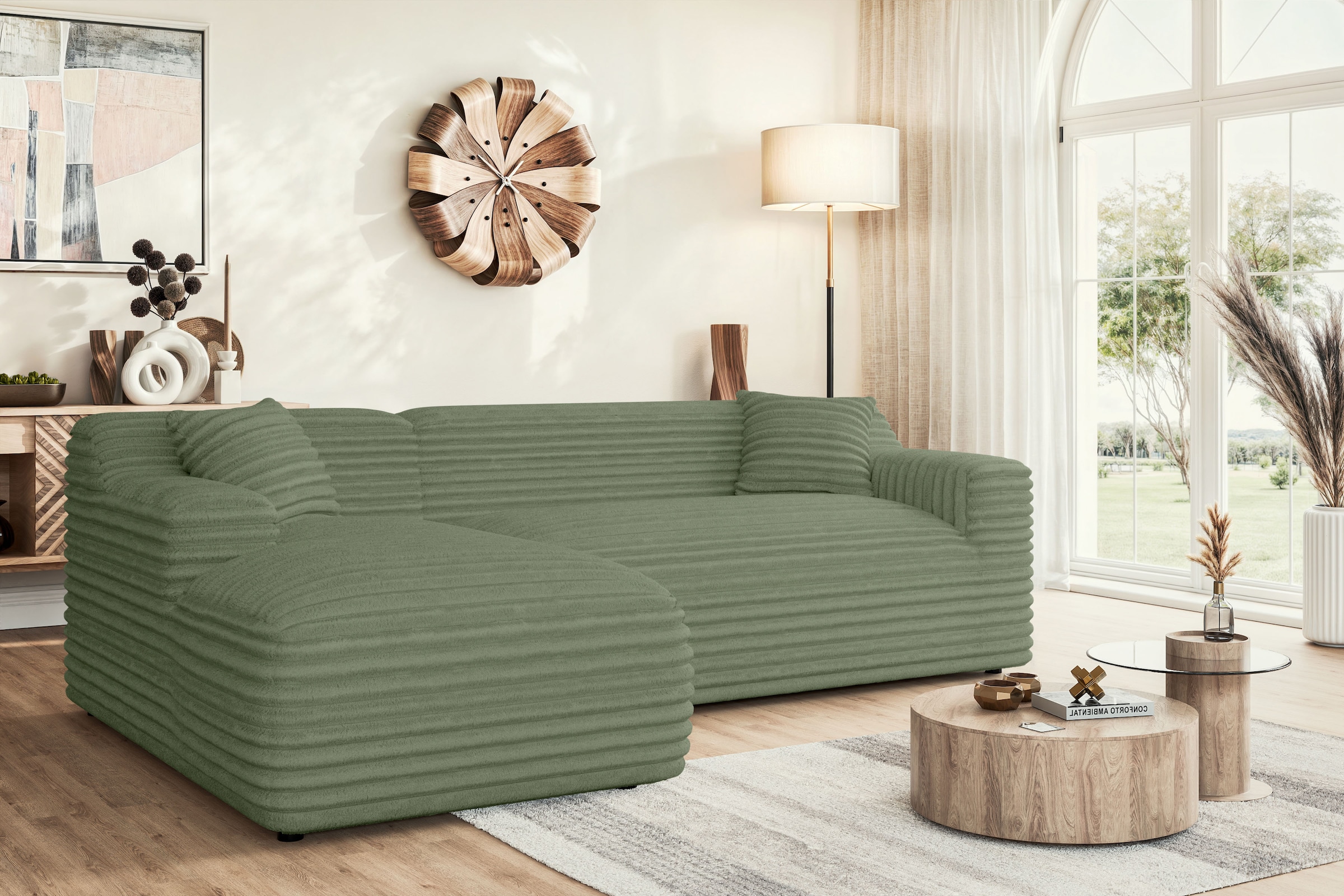 Home affaire Ecksofa "LILLIANA Designsofa, L-Form mit Recamiere rechts/link günstig online kaufen