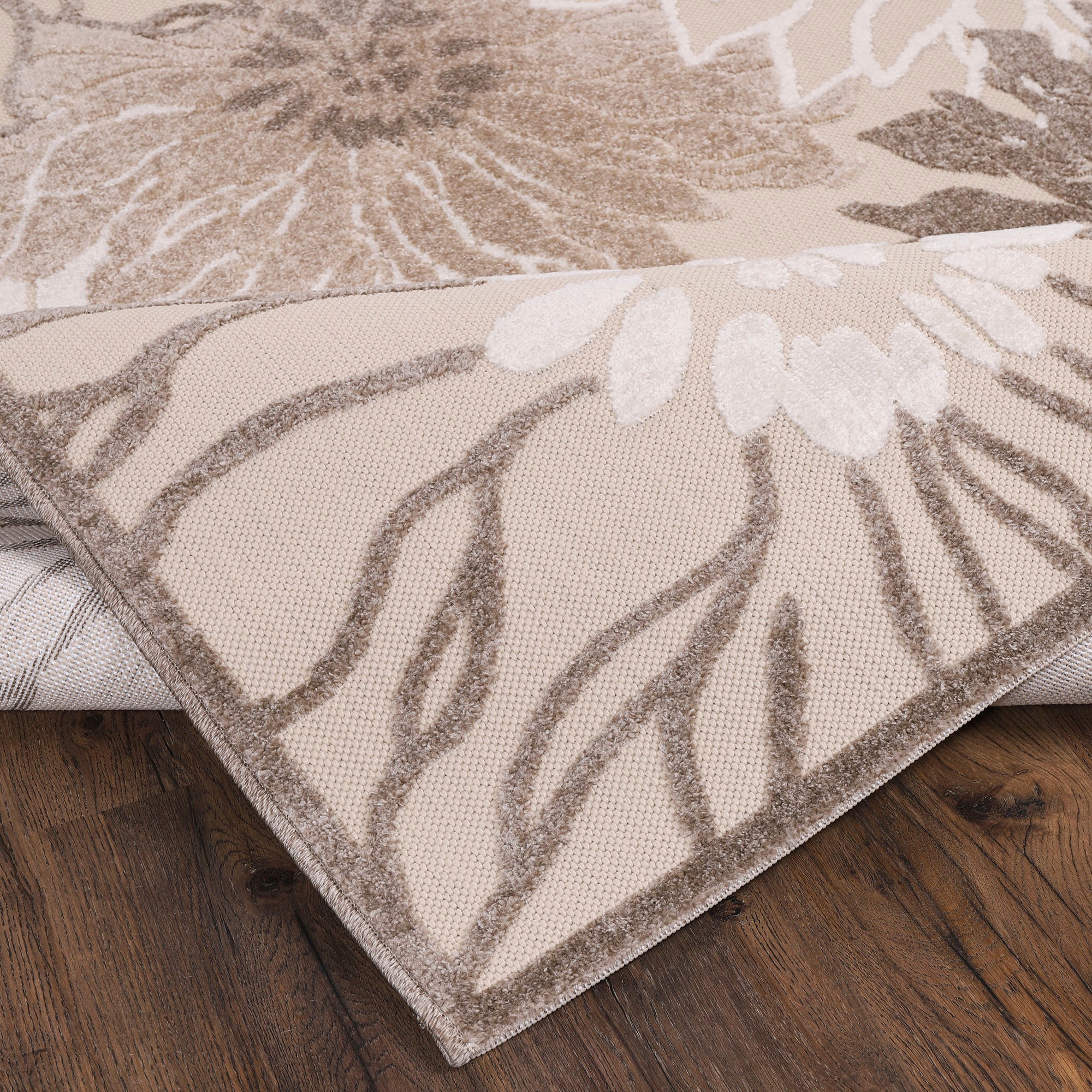 SANAT Floral 2 Outdoor Rug Beige 60x110cm 3
