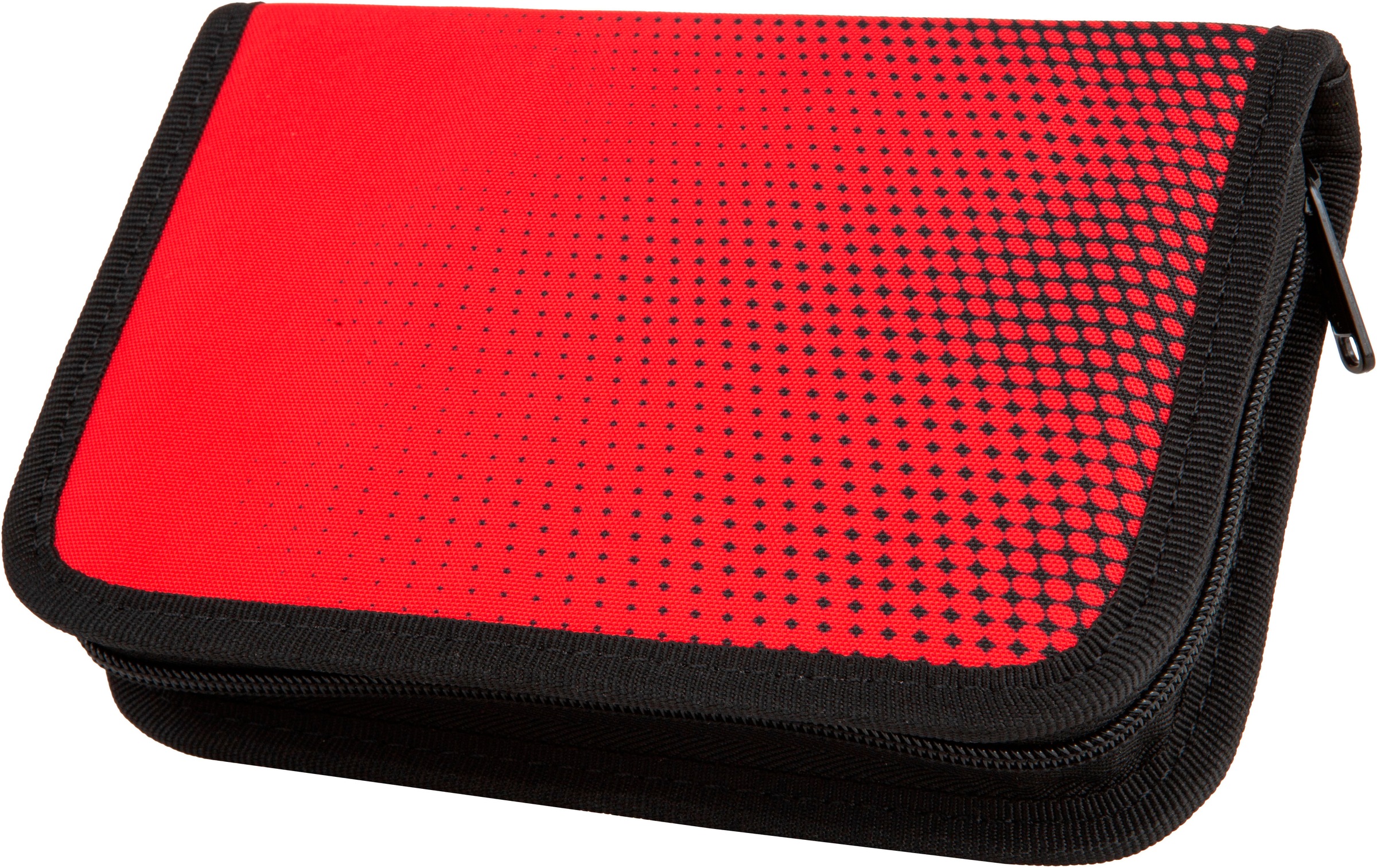 McNeill Schulranzen »Perfecto, Gradient Cranberry«, reflektierende Streifen auf den Schultergurten-retroreflektierende Flächen, inkl. Federmäppchen, Turnbeutel, Schlamperrolle & Motivmagnet