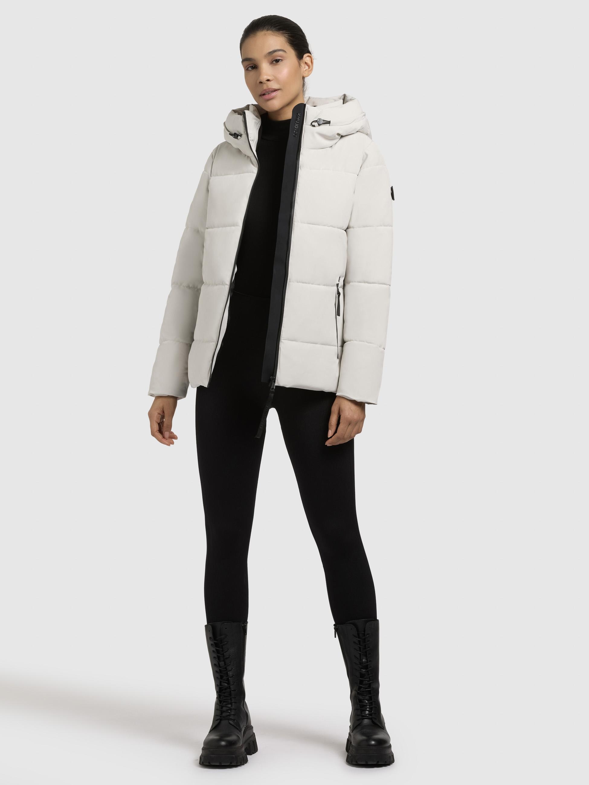 khujo Steppjacke »Fanc2-YM«, mit Kapuze, Kurze gesteppte Damen Winterjacke