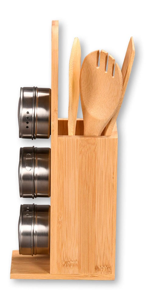 KESPER® Küchenorganizer-Set »Küchenhelfer-Set, 7-teiliges Set«, (Set, 7 tlg.), gefertigt aus FSC®-zertifiziertem Bambus