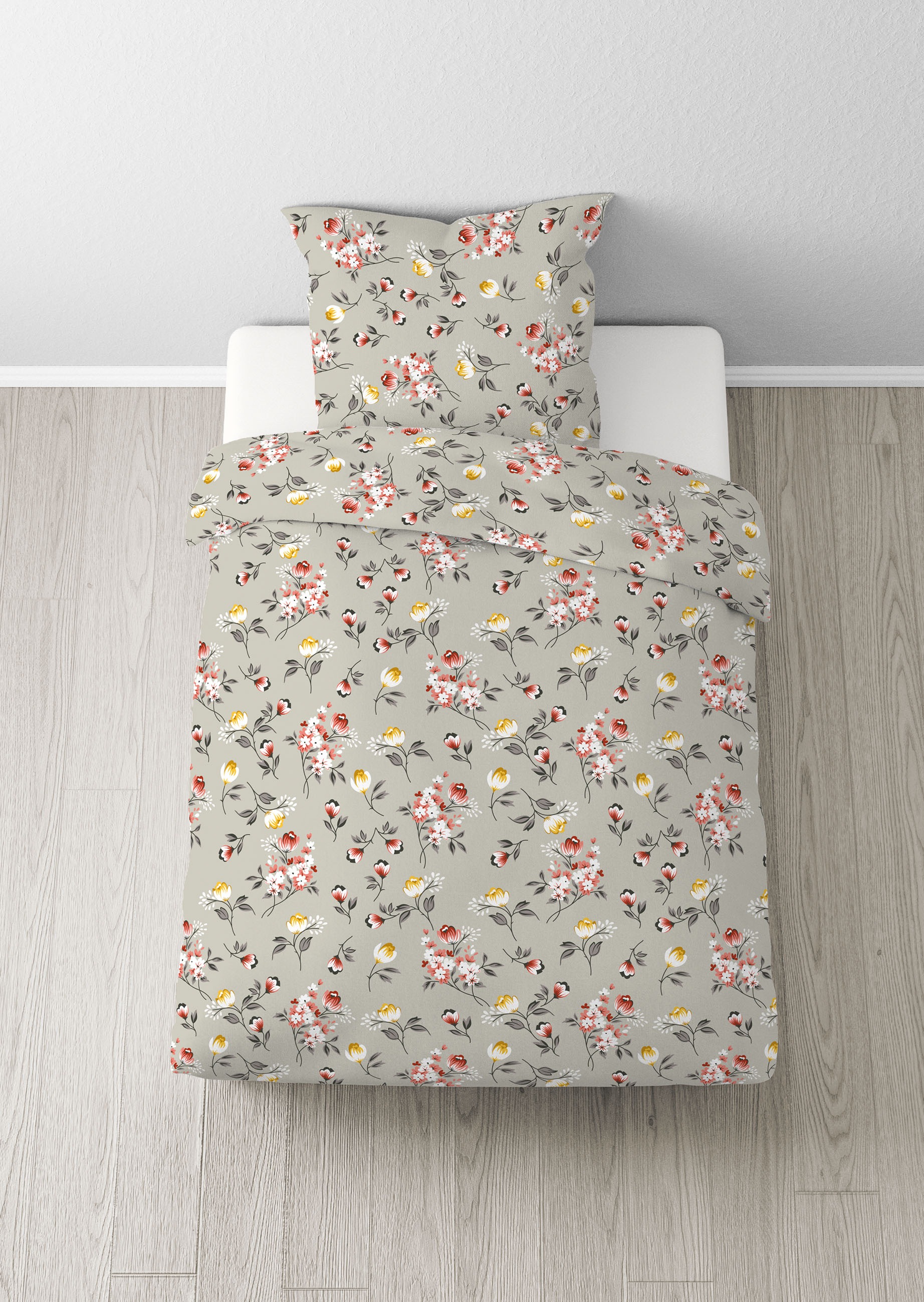 Castell - Markenbettwäsche Bettwäsche »0351106«, Poly-Cotton, wohlig warm, pflegeleicht, atmungsaktiv, Reißverschluss