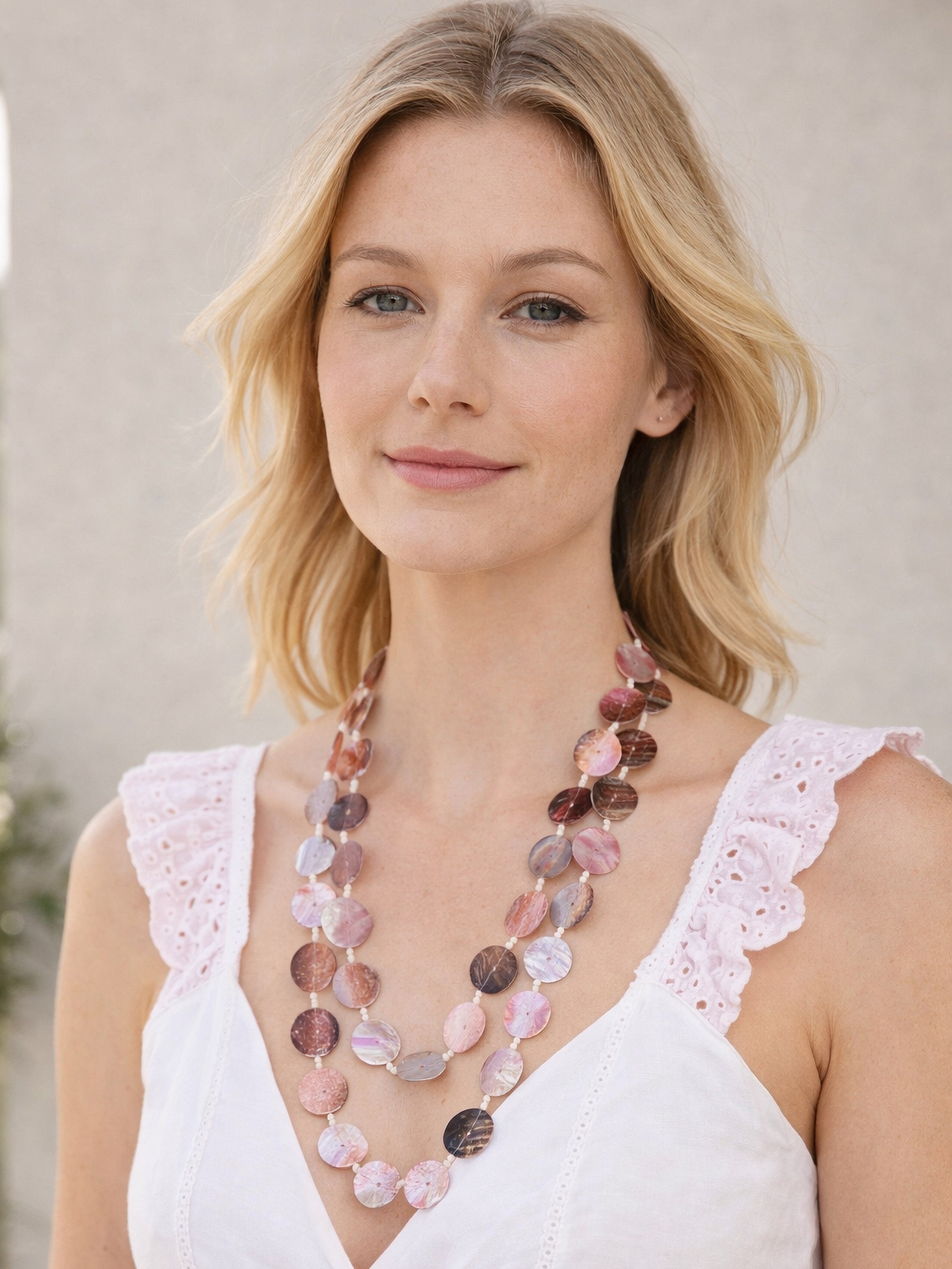 COLLEZIONE ALESSANDRO Lange Kette "Nizza" aus echten Muschelplättchen günstig online kaufen