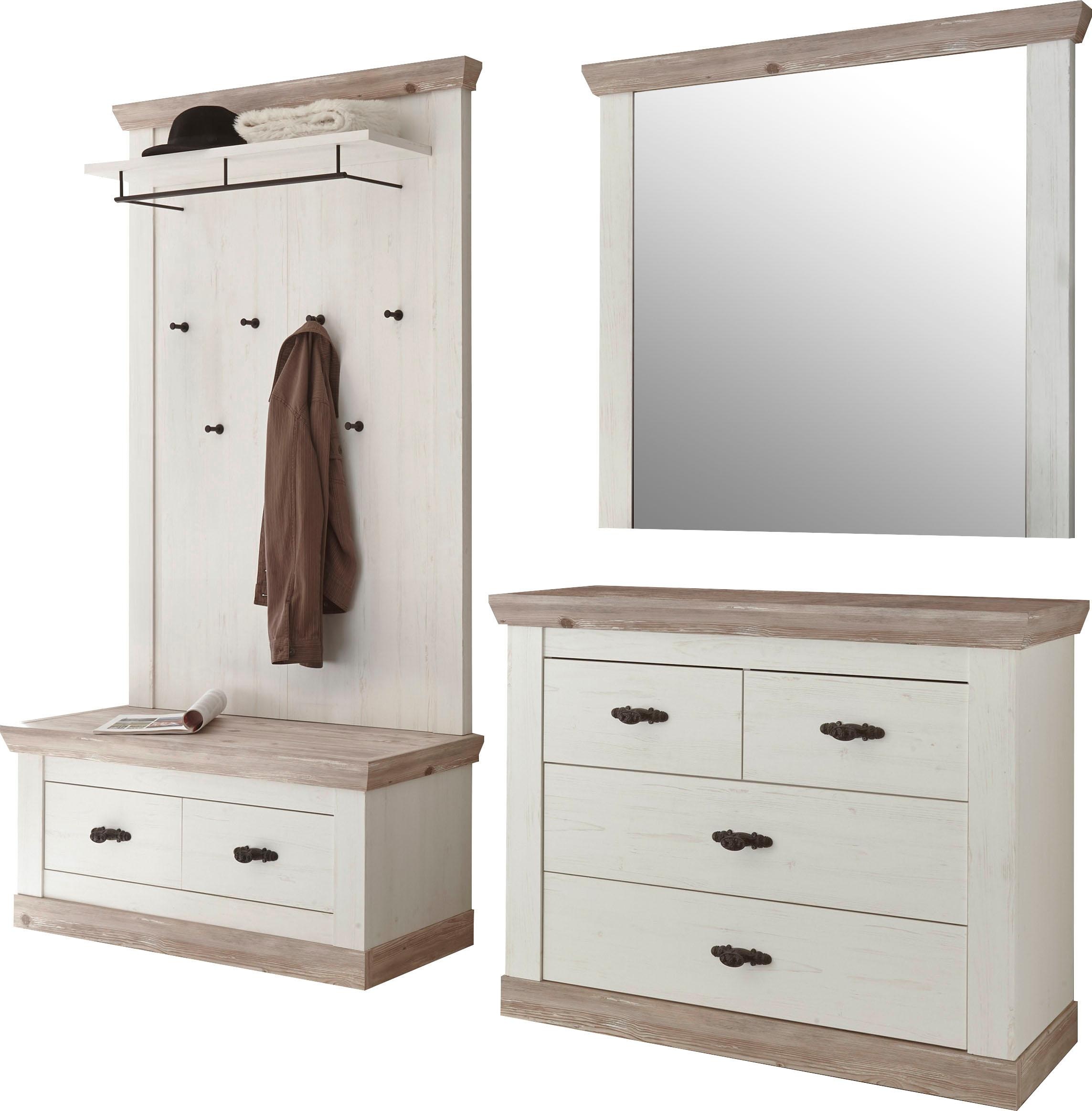Home affaire Garderoben-Set "Florenz" 4 Stk. tlg. bestehend aus 1 Bank, 1 P günstig online kaufen
