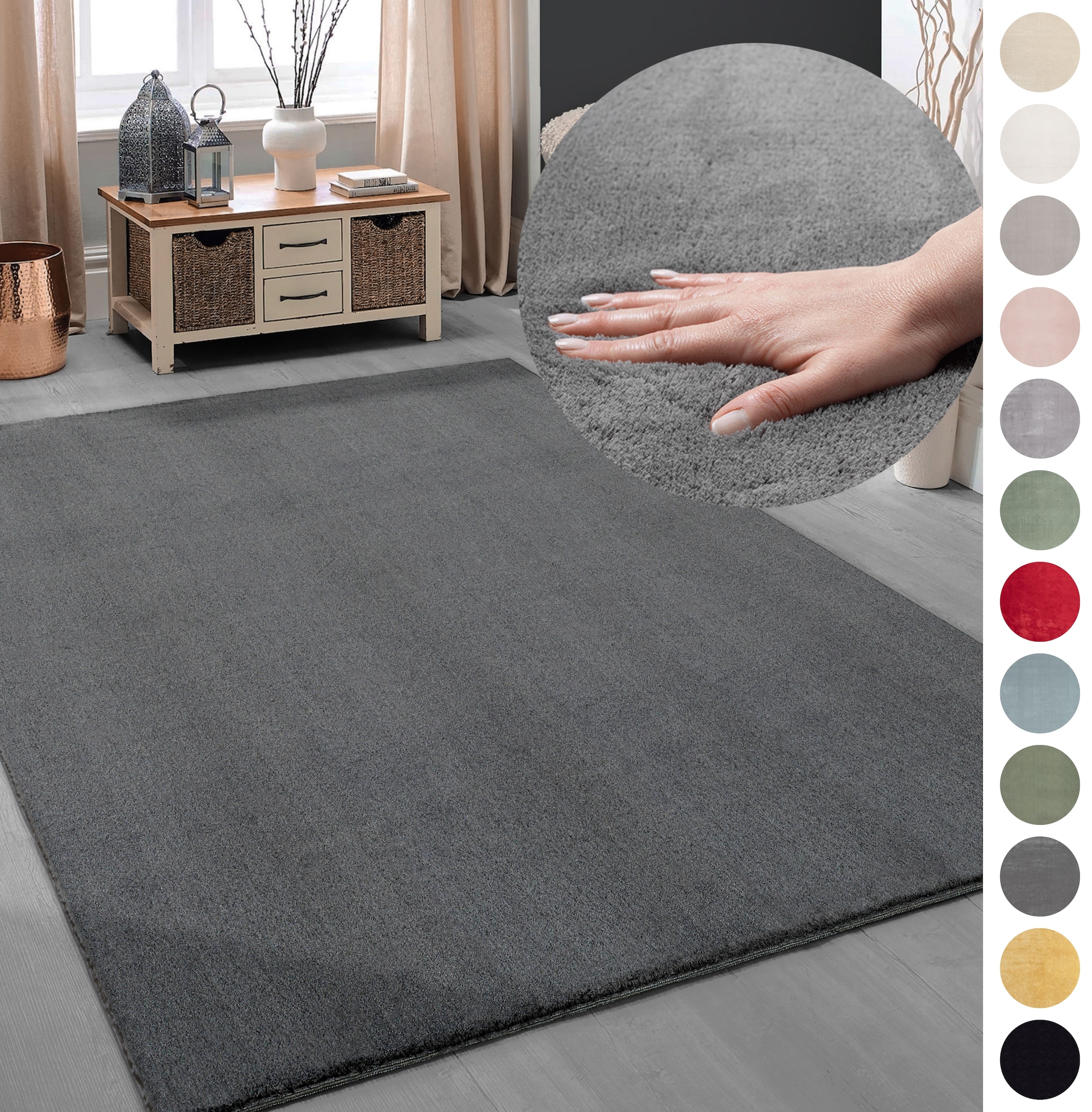 my home Teppich "Arabell, Kunstfellteppich, Felloptik, waschbar," rechtecki günstig online kaufen