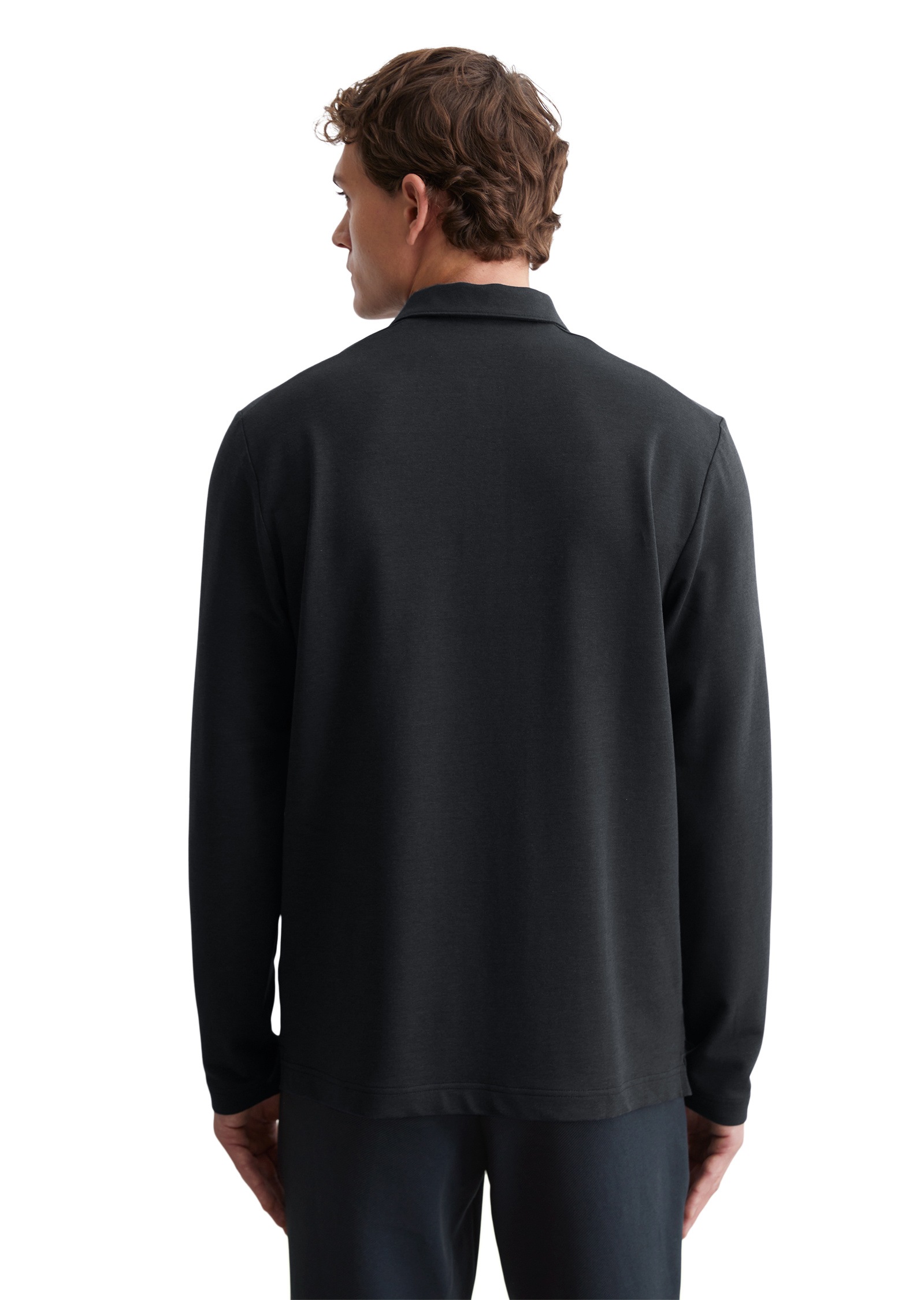 Marc O'Polo Langarm-Poloshirt »aus weichem Bio-Baumwoll-Viskose-Mix«