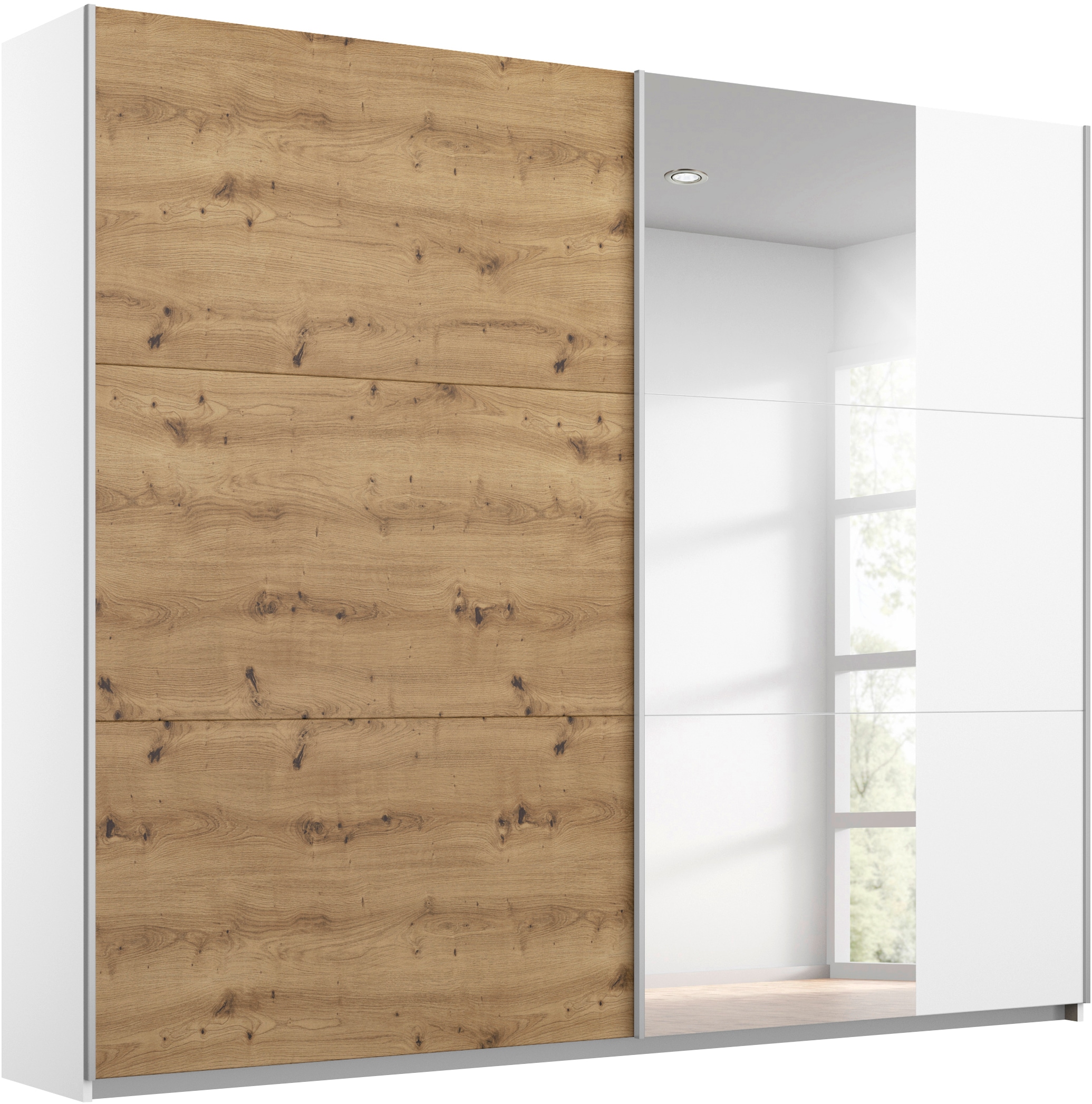 rauch Schwebetürenschrank "Kleiderschrank Schrank Garderobe AURELIO" 3 Ausstattungen BASIC/CLASSIC/PREMIUM (inkl. SOFT-CLOSE-FUNKTION), zeitloses Design, viele Farben, Breiten 175/218/261 cm MADE IN GERMANY