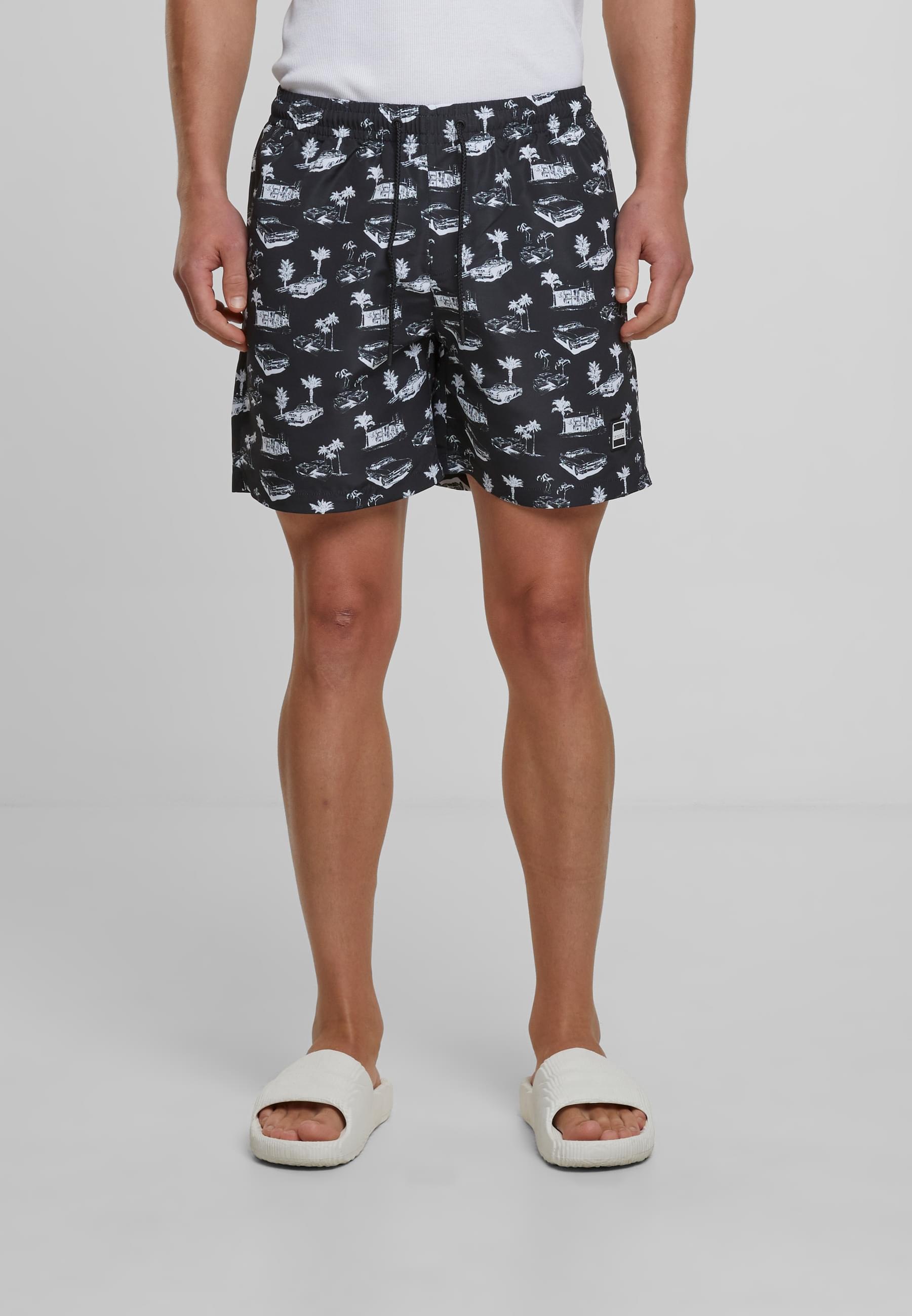 URBAN CLASSICS Badeshorts »Urban Classics Herren Pattern Swim Shorts«