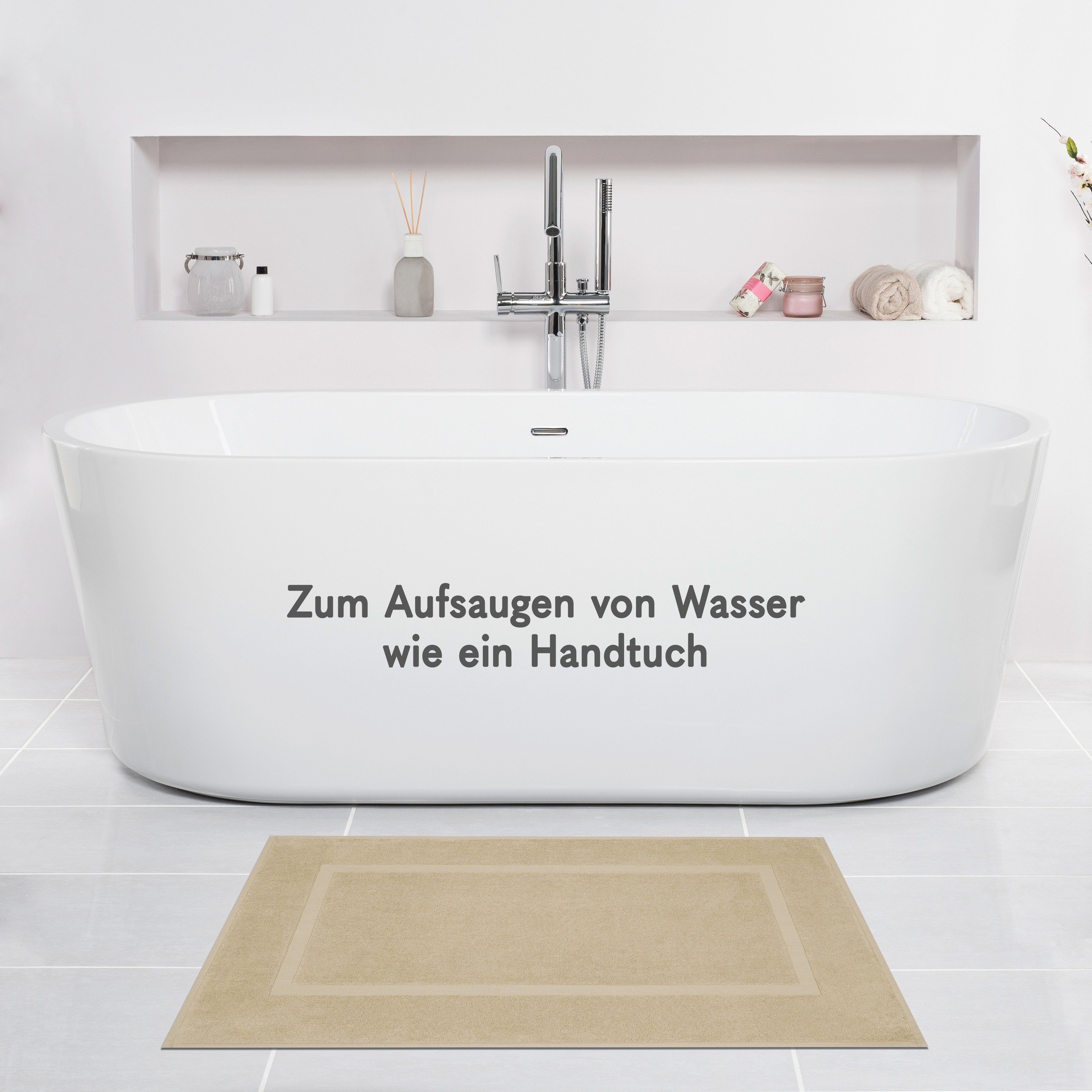 HAMMETEX Badematte "Hotelmatte, Duschvorleger" Höhe 5 mm rutschhemmend besc günstig online kaufen