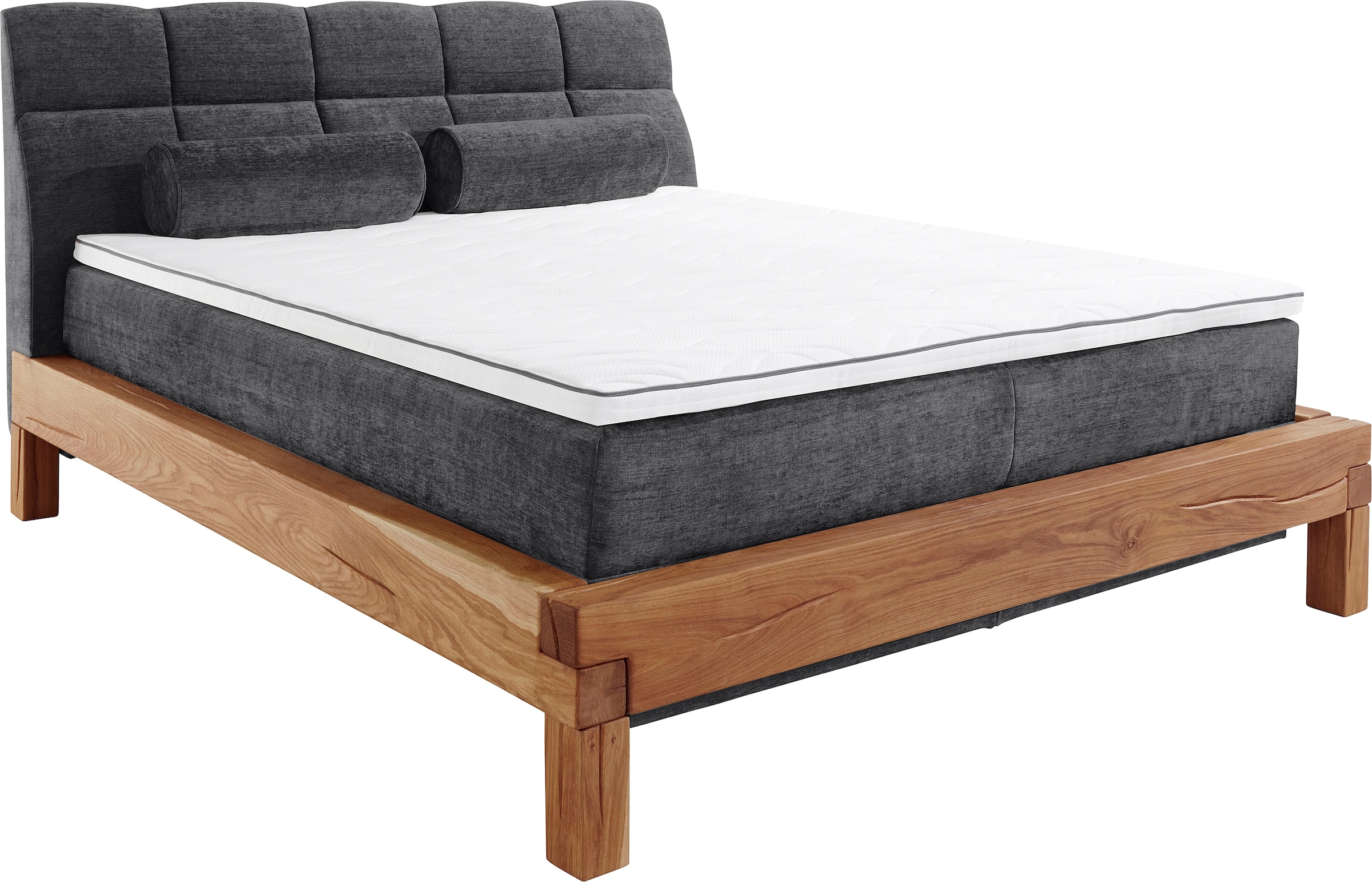 Home affaire Boxspringbett »Villads« Liegefläche: 160/200 cm aus Balkeneiche, Inside-Boxspring-Unterbau