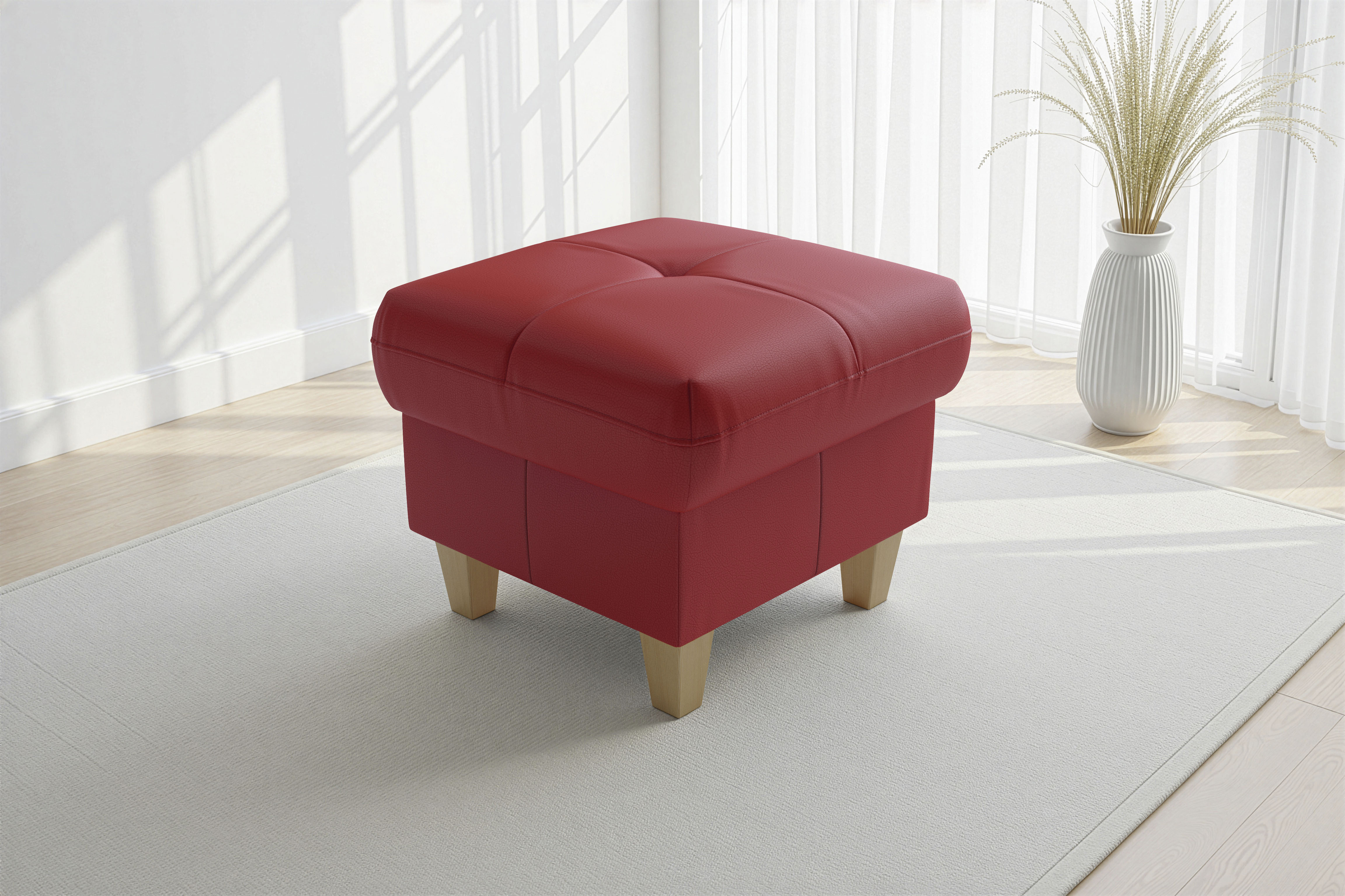 sit&more Polsterhocker "Pamela, Leder, B: 58 cm" 1 Stk. tlg. mit praktischen Stauraum, hochwertige Qualität, verschiedene Farben